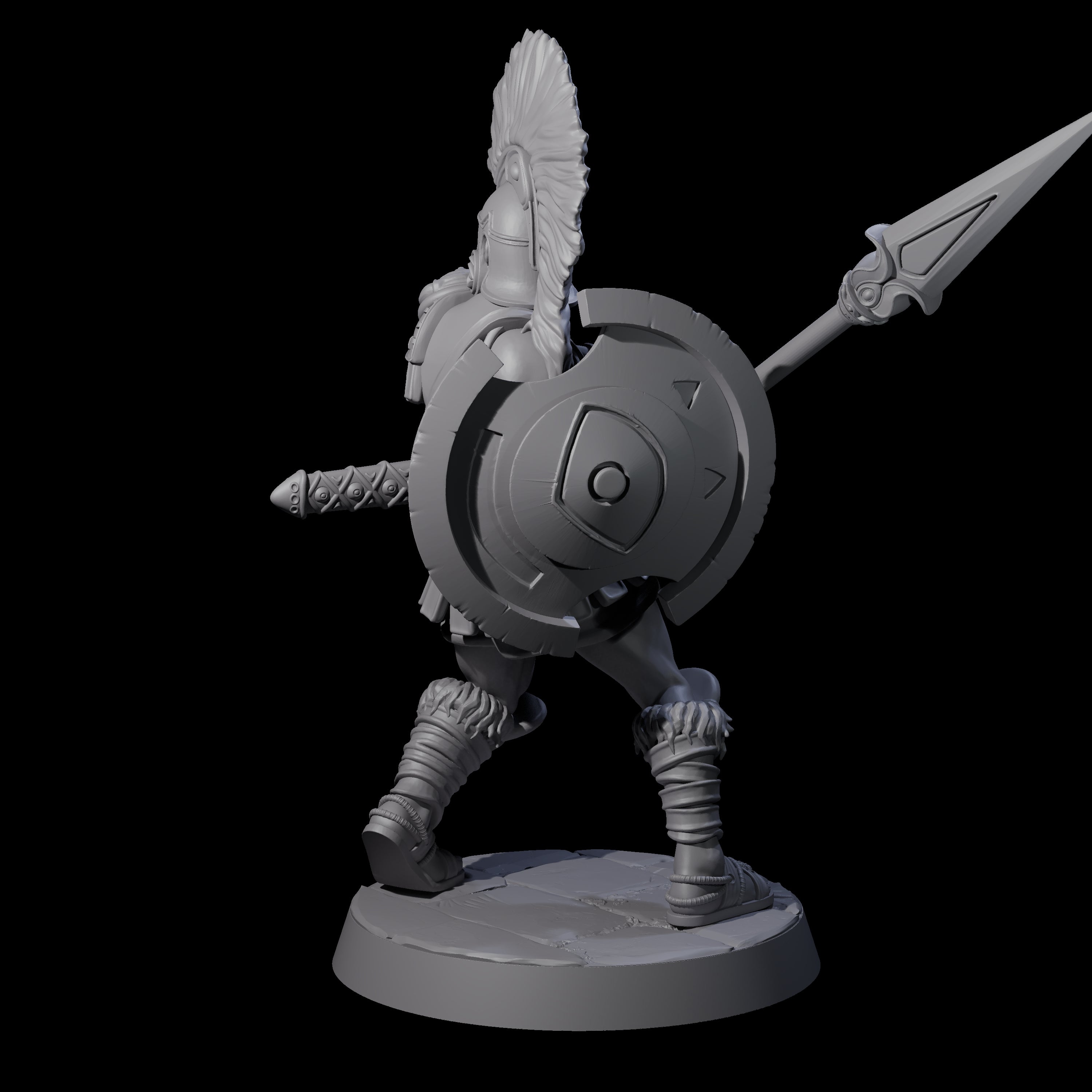 Greek Inspired Spear Hoplite B Miniature for Dungeons and Dragons, Pathfinder or other TTRPGs