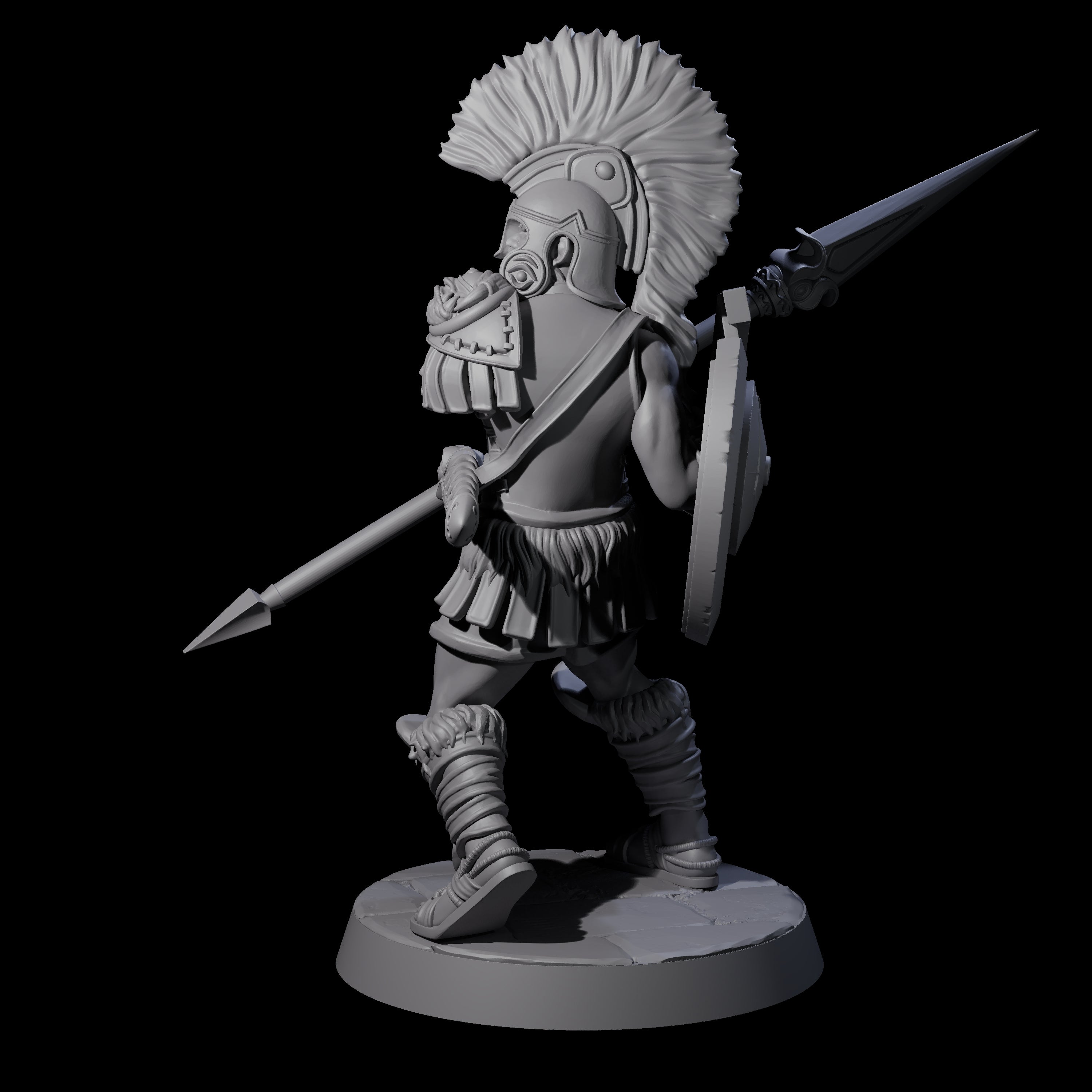 Greek Inspired Spear Hoplite B Miniature for Dungeons and Dragons, Pathfinder or other TTRPGs