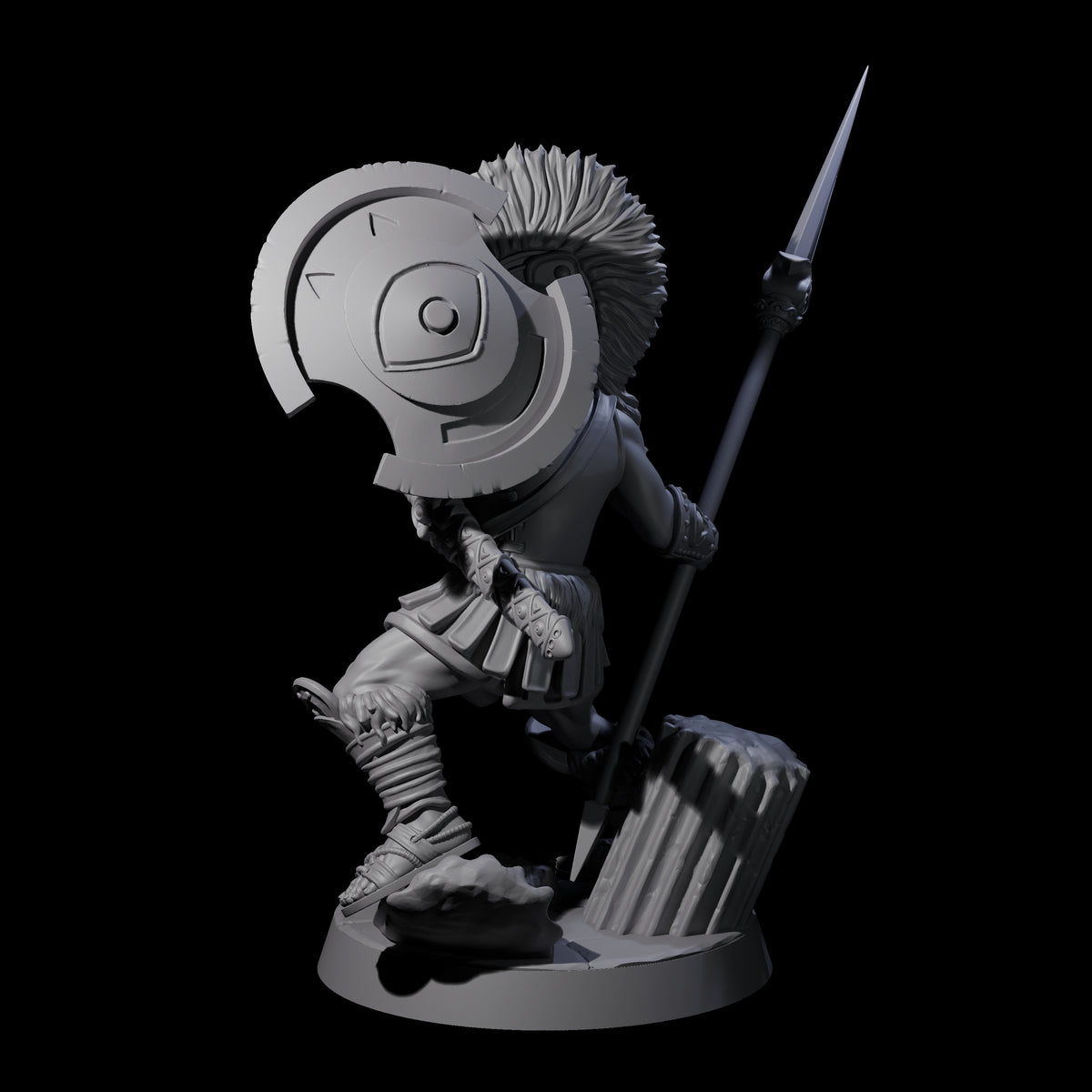 Greek Inspired Spear Hoplite C Miniature for Dungeons and Dragons, Pathfinder or other TTRPGs