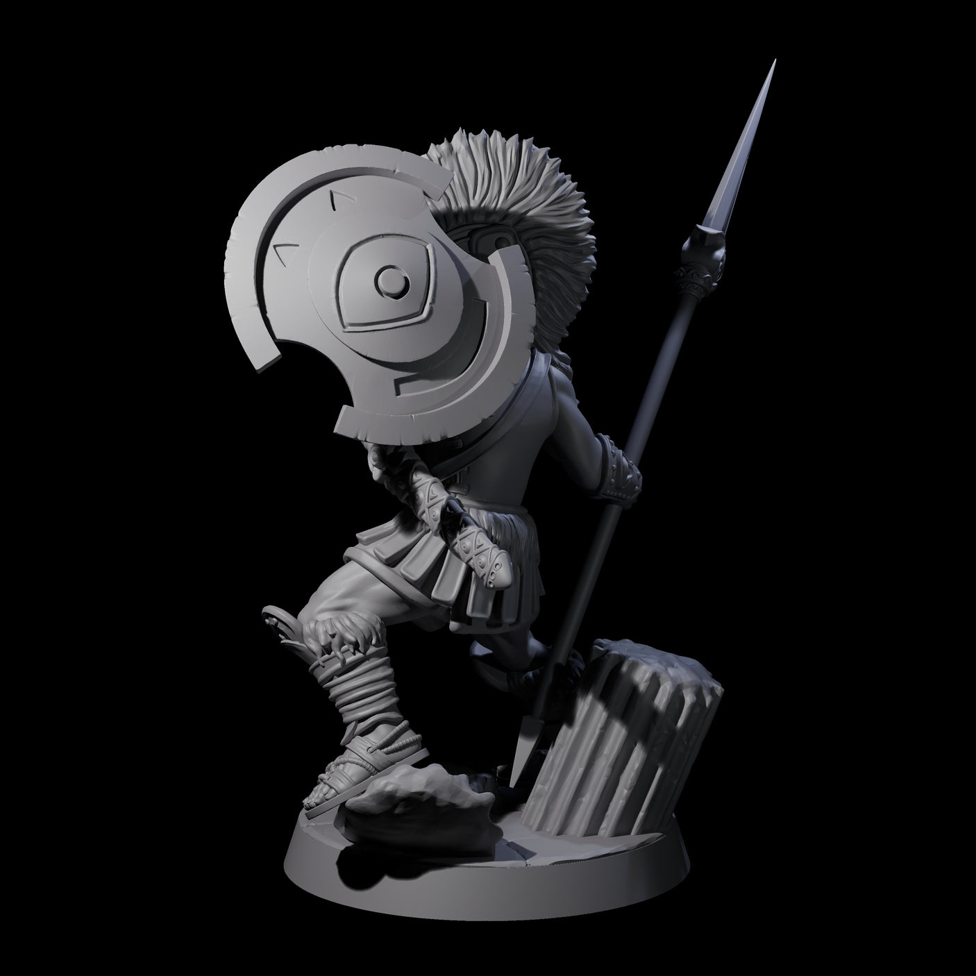 Greek Inspired Spear Hoplite C Miniature for Dungeons and Dragons, Pathfinder or other TTRPGs