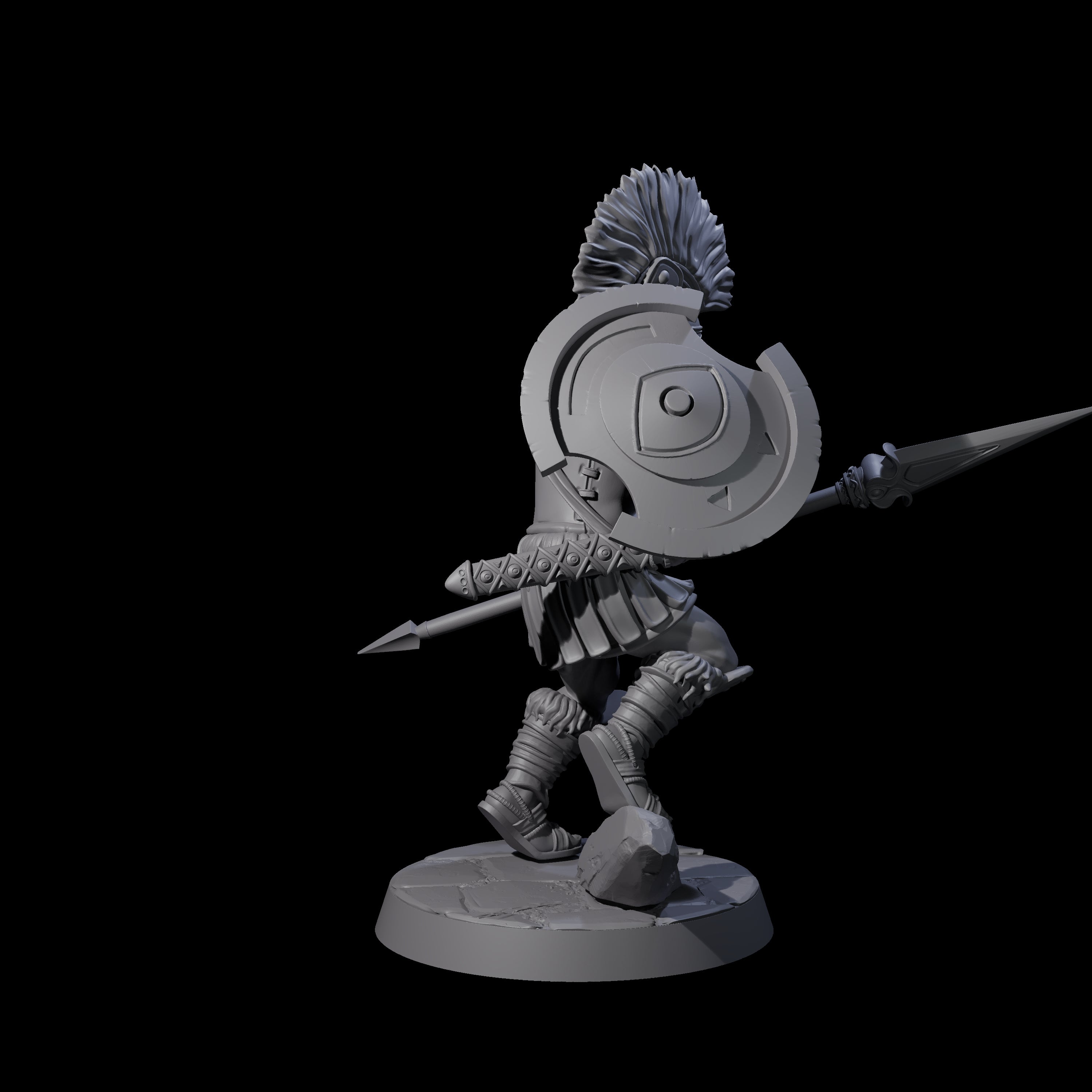 Greek Inspired Spear Hoplite D Miniature for Dungeons and Dragons, Pathfinder or other TTRPGs