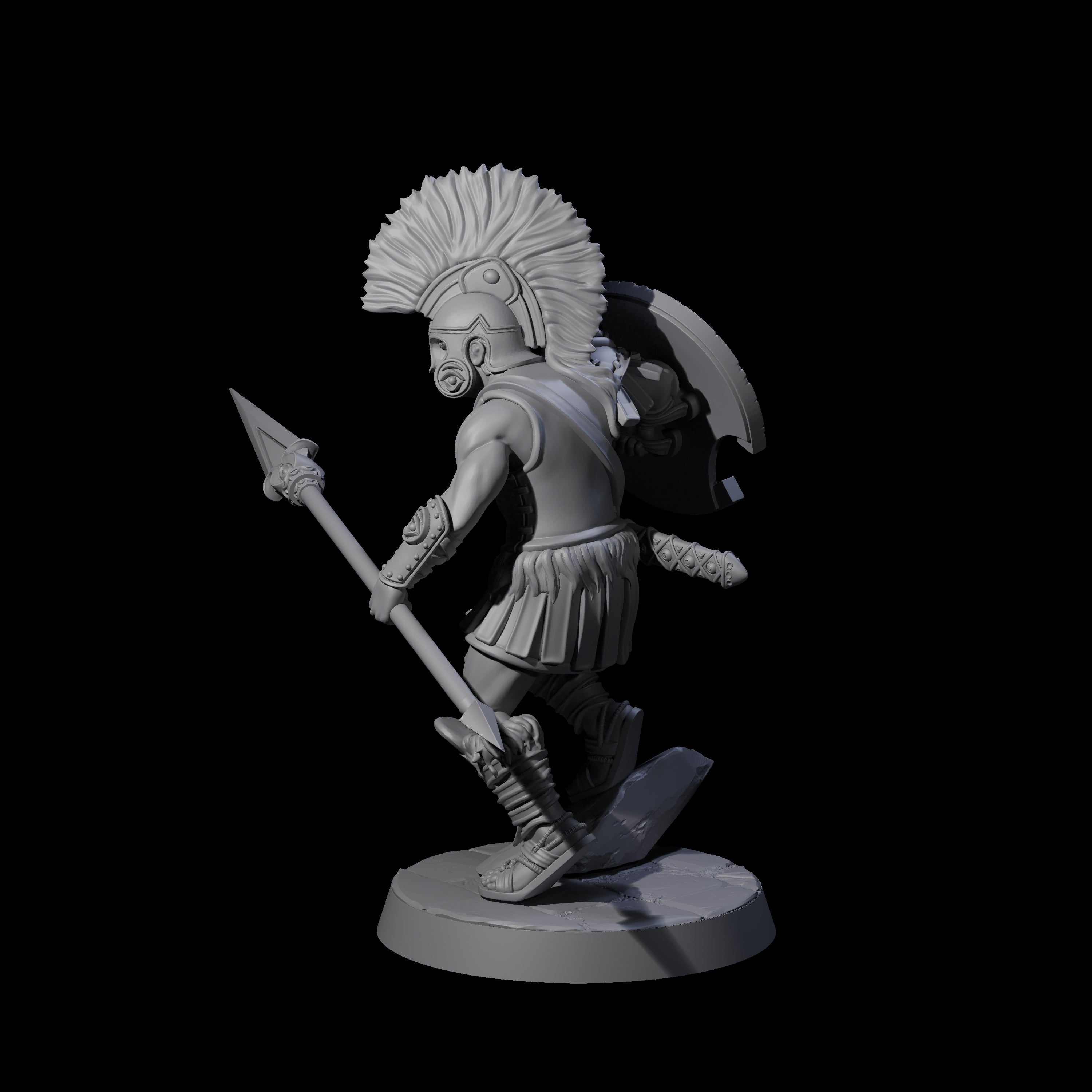 Greek Inspired Spear Hoplite D Miniature for Dungeons and Dragons, Pathfinder or other TTRPGs