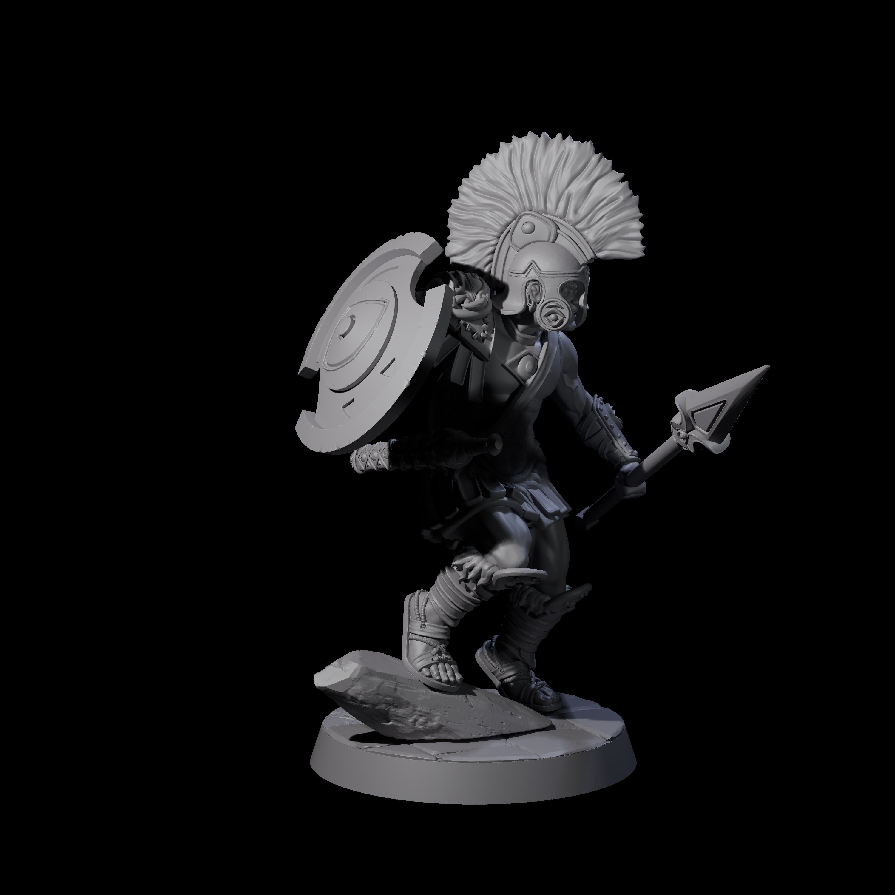 Greek Inspired Spear Hoplite D Miniature for Dungeons and Dragons, Pathfinder or other TTRPGs