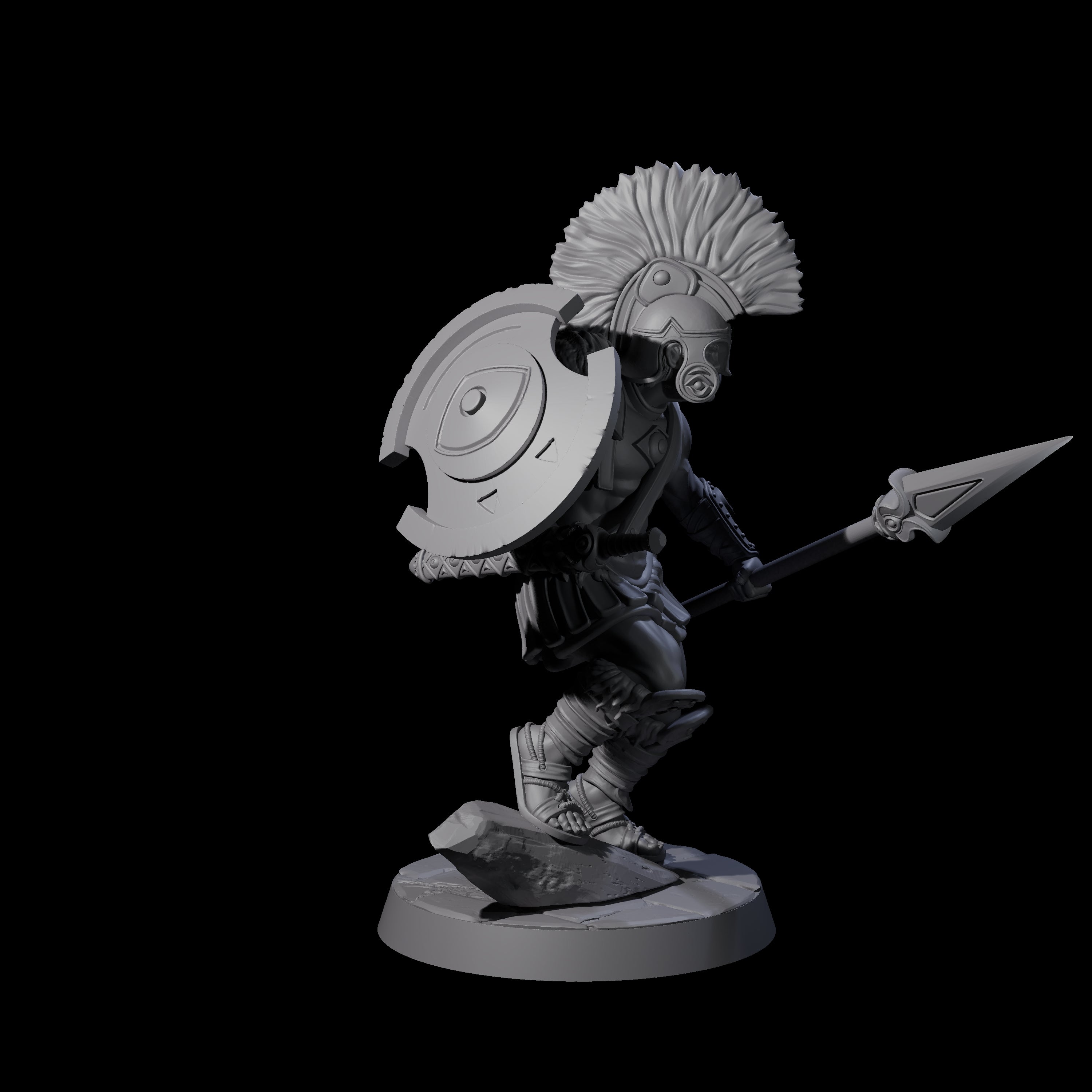 Greek Inspired Spear Hoplite D Miniature for Dungeons and Dragons, Pathfinder or other TTRPGs