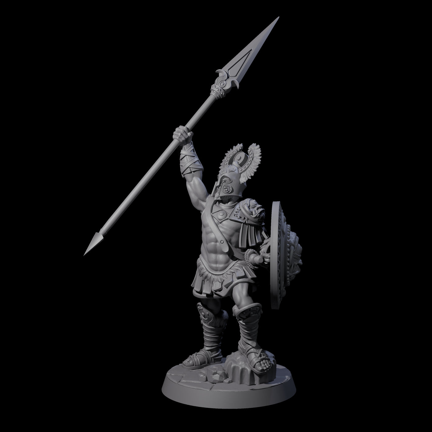 Greek Inspired Spear Hoplite E Miniature for Dungeons and Dragons, Pathfinder or other TTRPGs