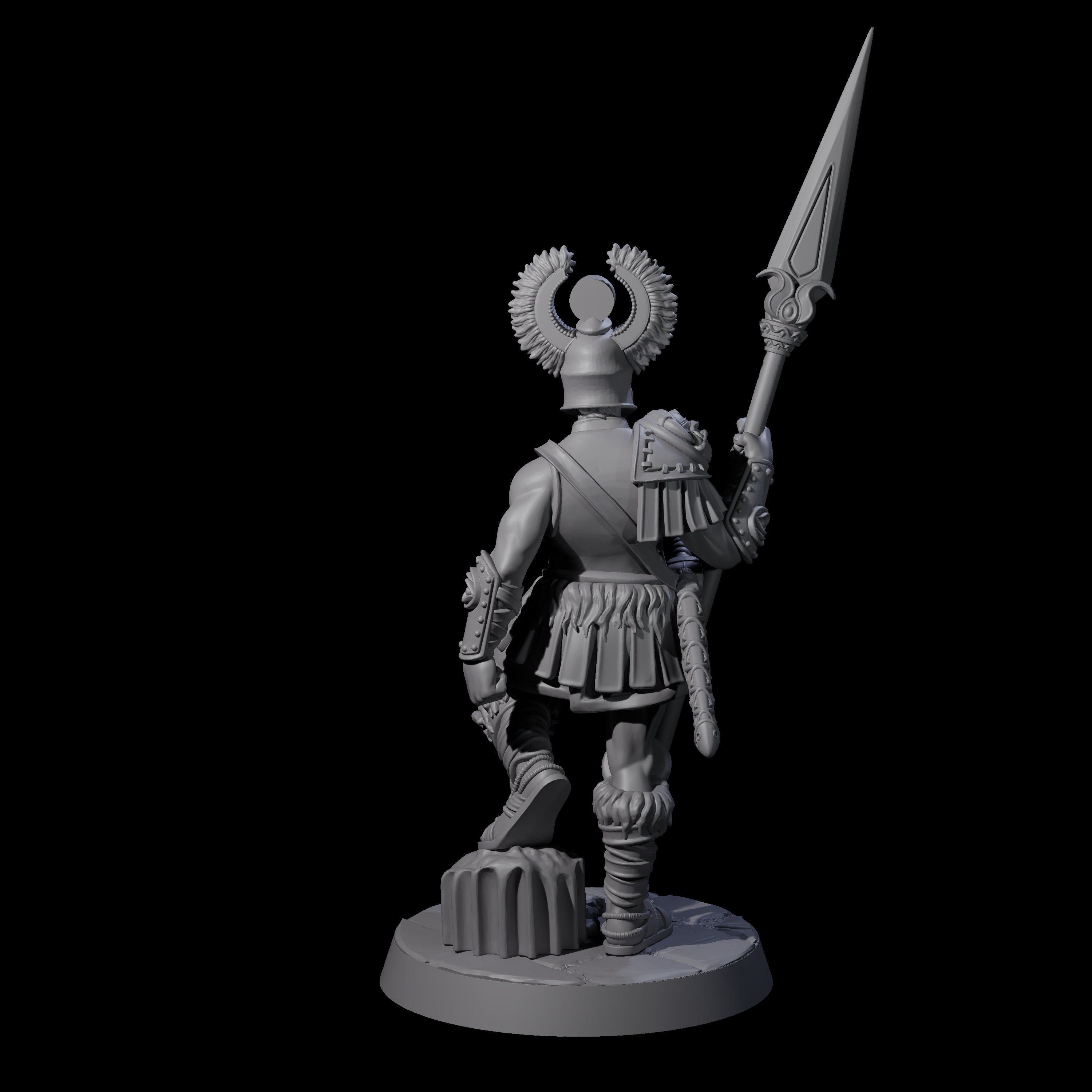Greek Inspired Spear Hoplite F Miniature for Dungeons and Dragons, Pathfinder or other TTRPGs