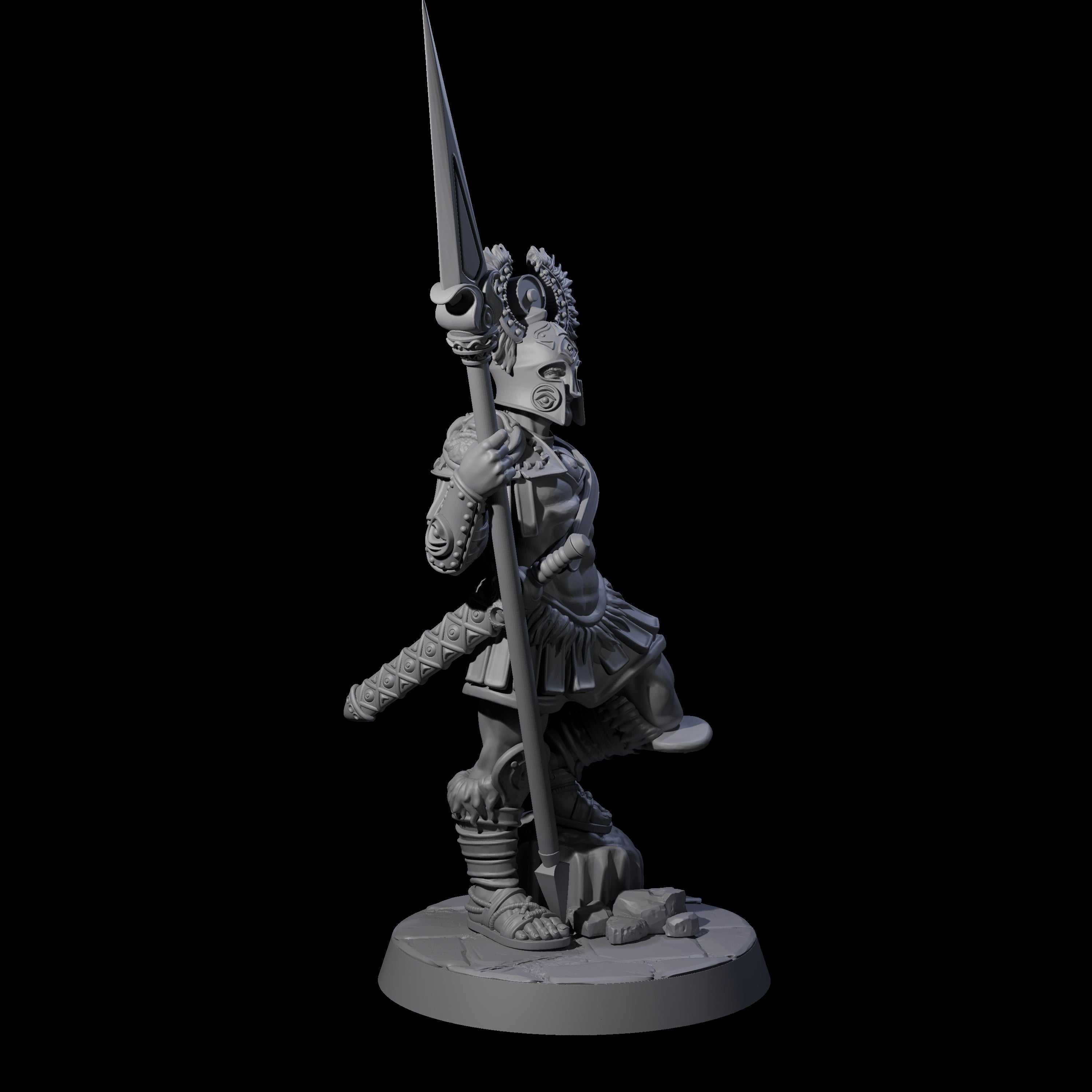Greek Inspired Spear Hoplite F Miniature for Dungeons and Dragons, Pathfinder or other TTRPGs