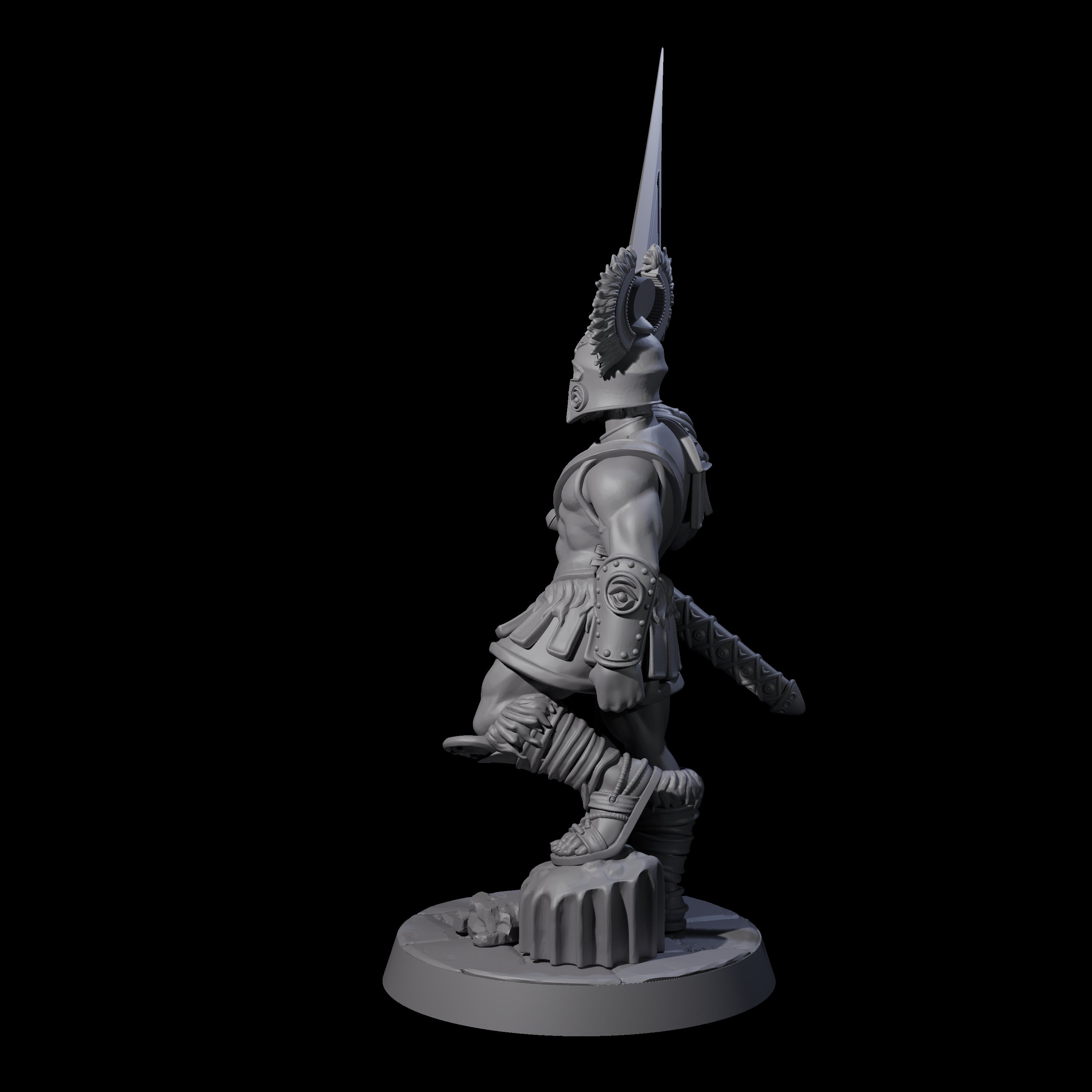Greek Inspired Spear Hoplite F Miniature for Dungeons and Dragons, Pathfinder or other TTRPGs