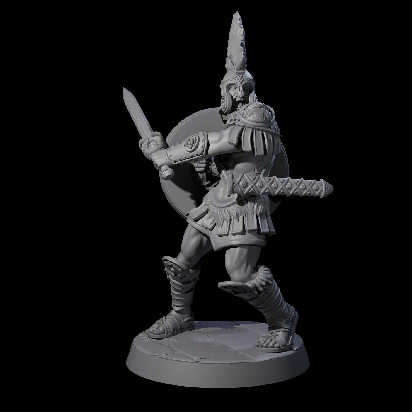 Greek Inspired Sword Hoplite B Miniature for Dungeons and Dragons, Pathfinder or other TTRPGs