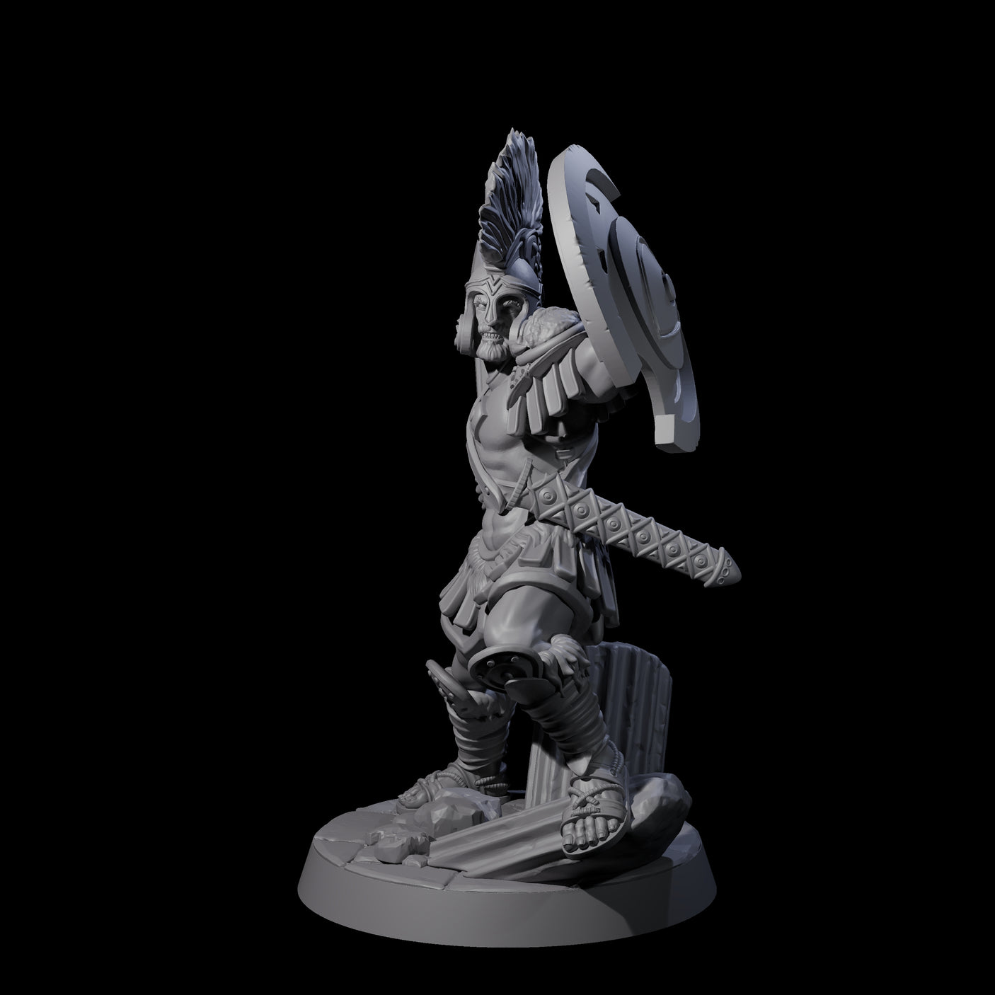 Greek Inspired Sword Hoplite C Miniature for Dungeons and Dragons, Pathfinder or other TTRPGs