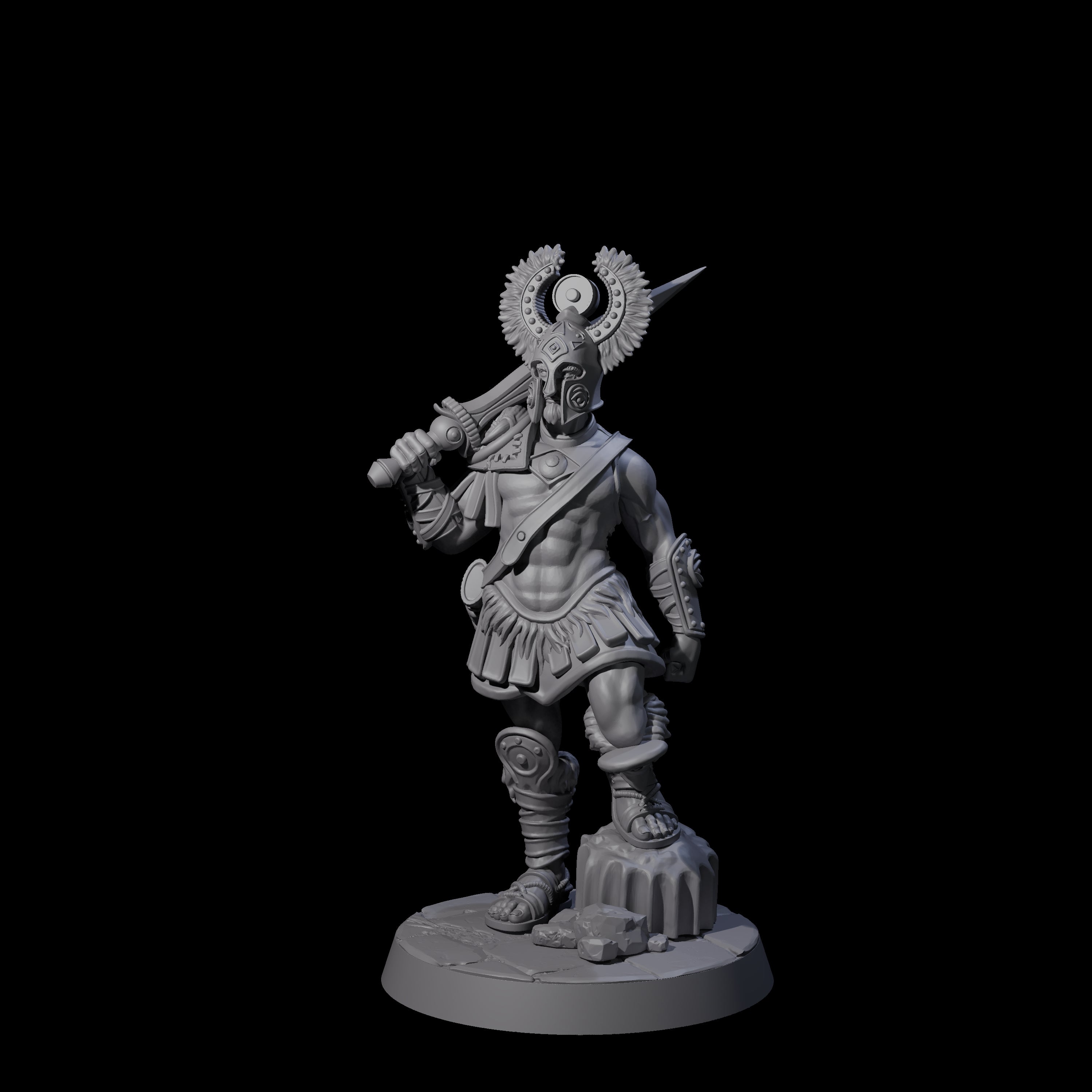 Greek Inspired Sword Hoplite F Miniature for Dungeons and Dragons, Pathfinder or other TTRPGs