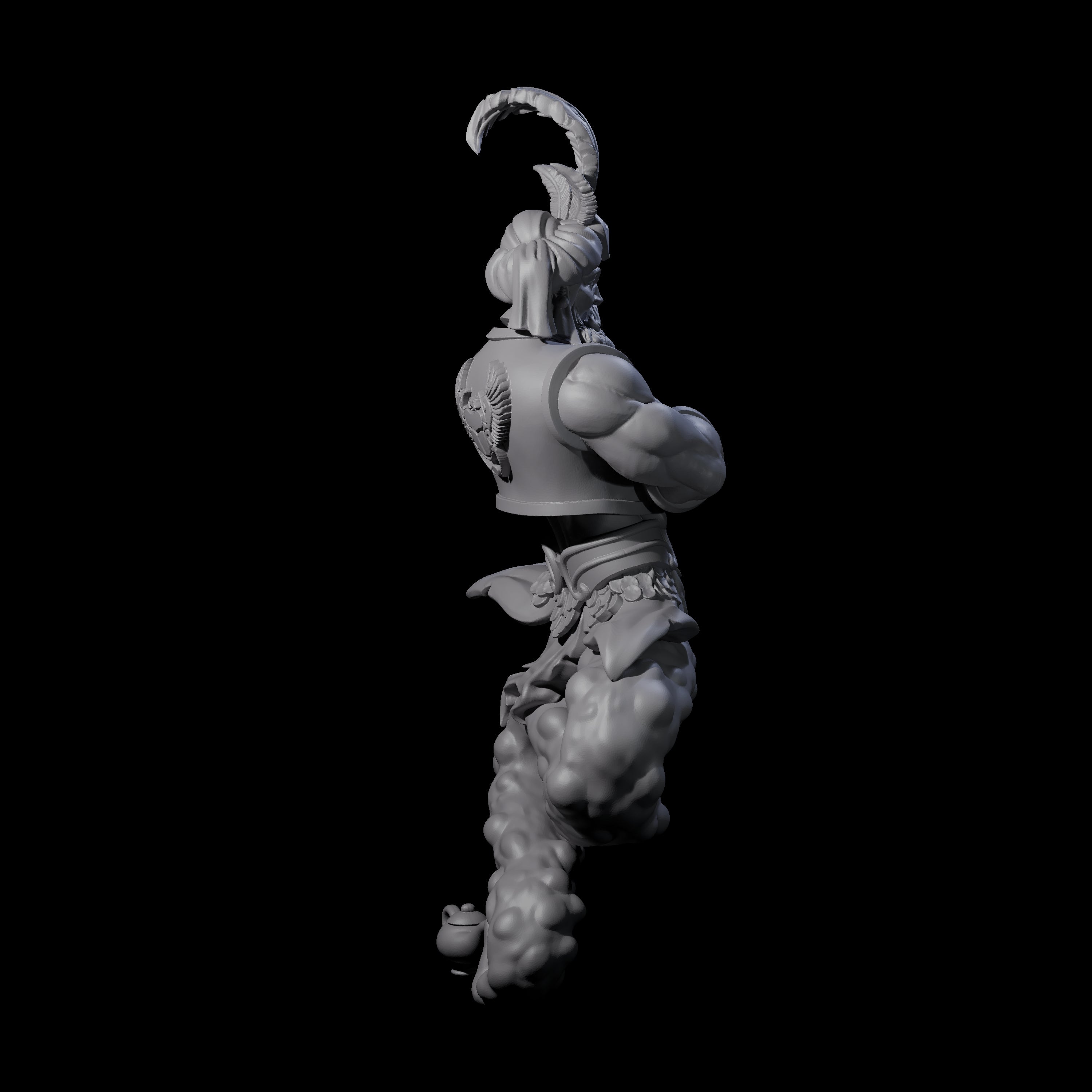Grim Djinn Miniature for Dungeons and Dragons, Pathfinder or other TTRPGs