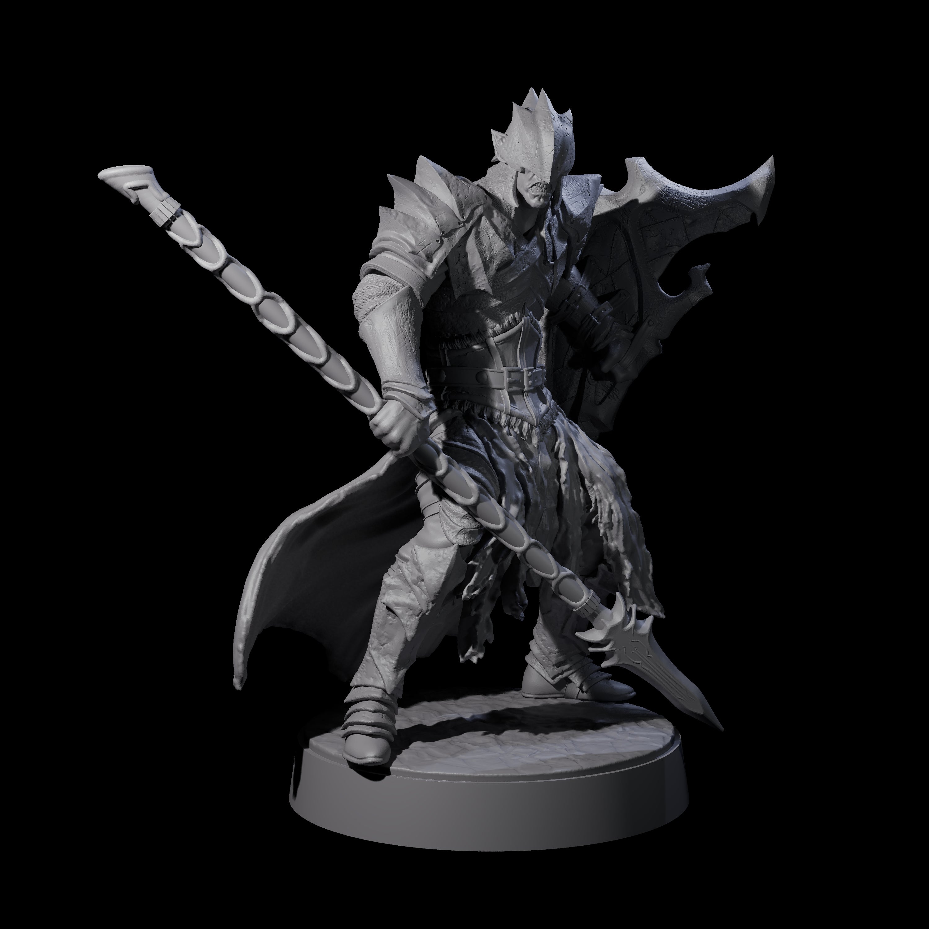 Grimacing Elf Spearman A Miniature for Dungeons and Dragons, Pathfinder or other TTRPGs
