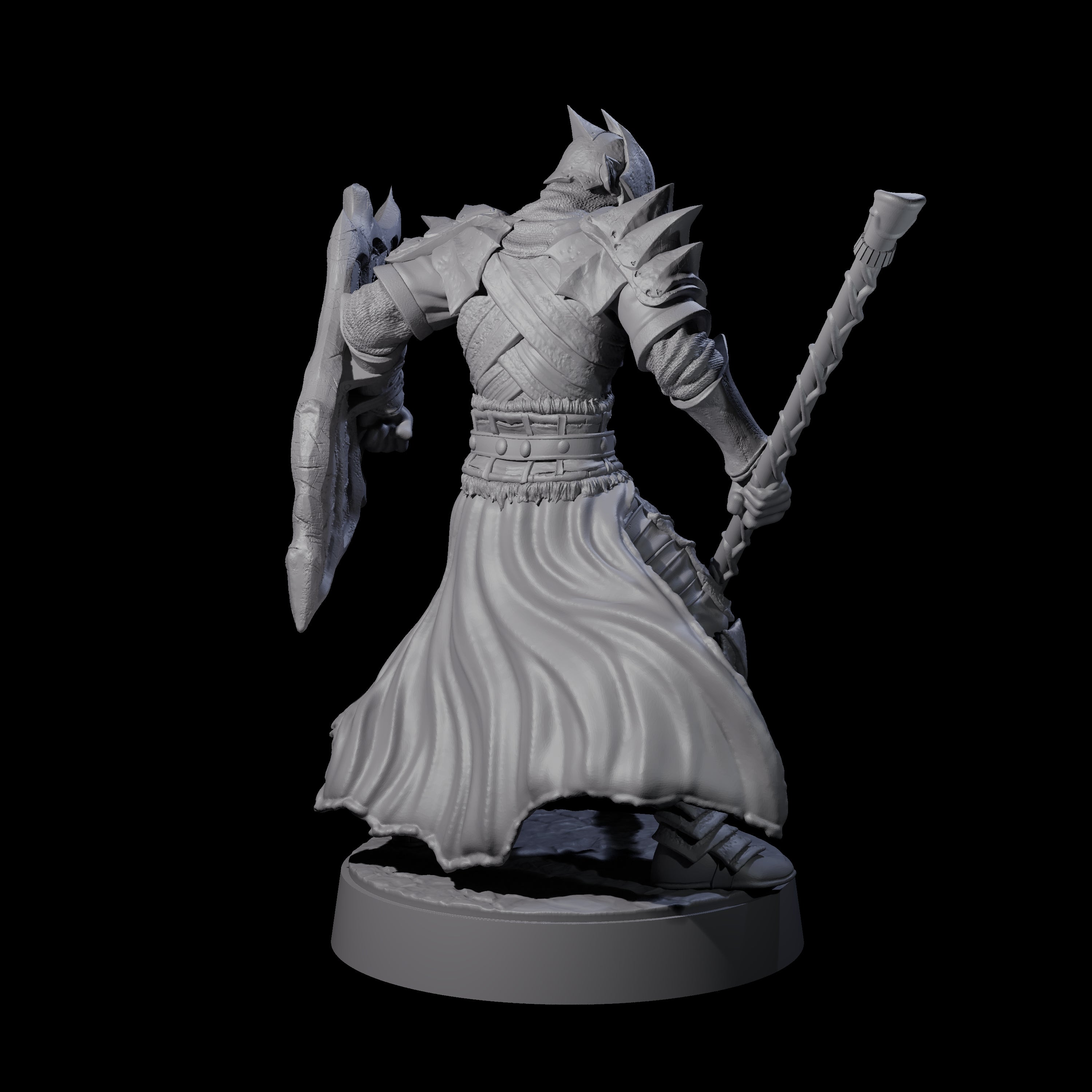 Grimacing Elf Spearman A Miniature for Dungeons and Dragons, Pathfinder or other TTRPGs