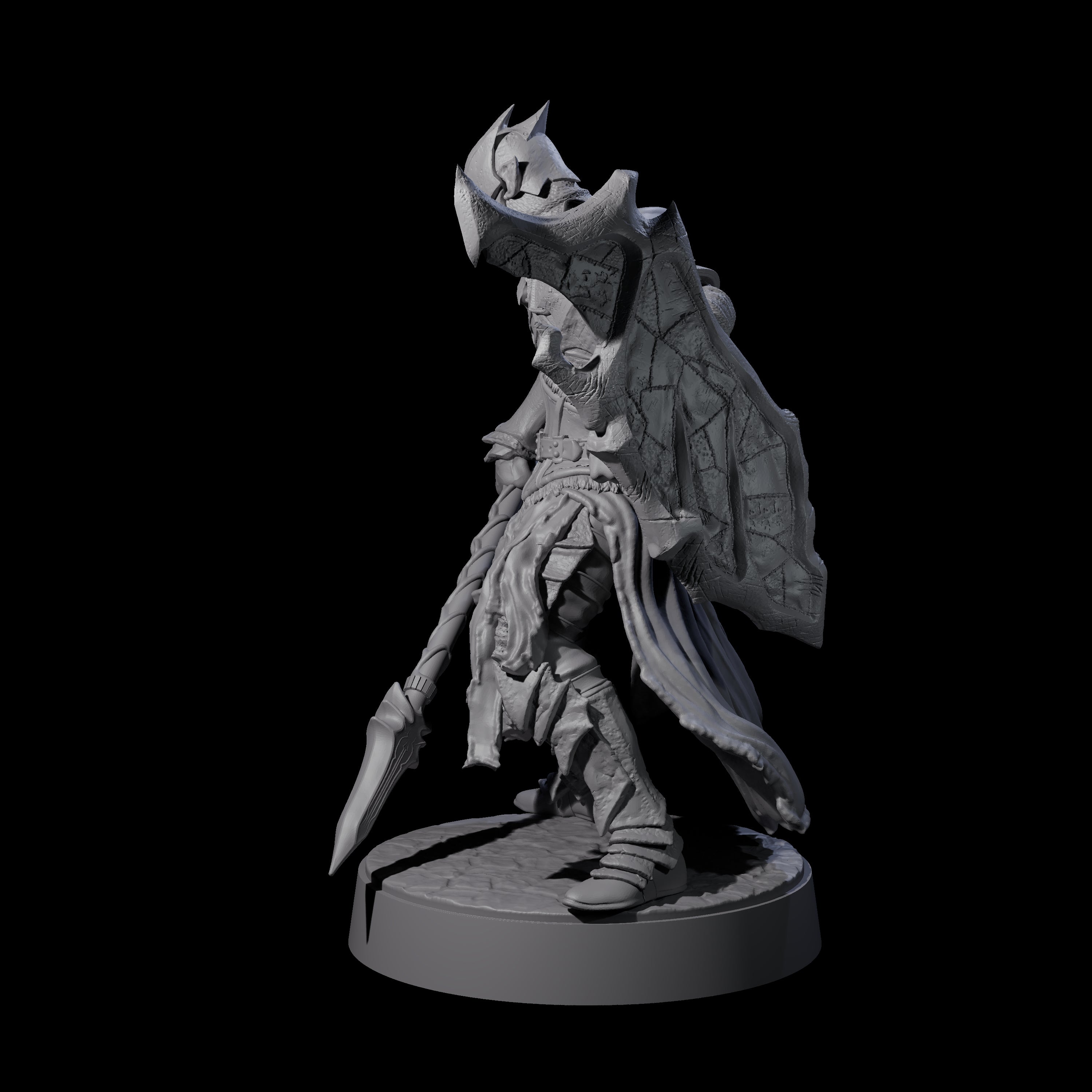 Grimacing Elf Spearman A Miniature for Dungeons and Dragons, Pathfinder or other TTRPGs