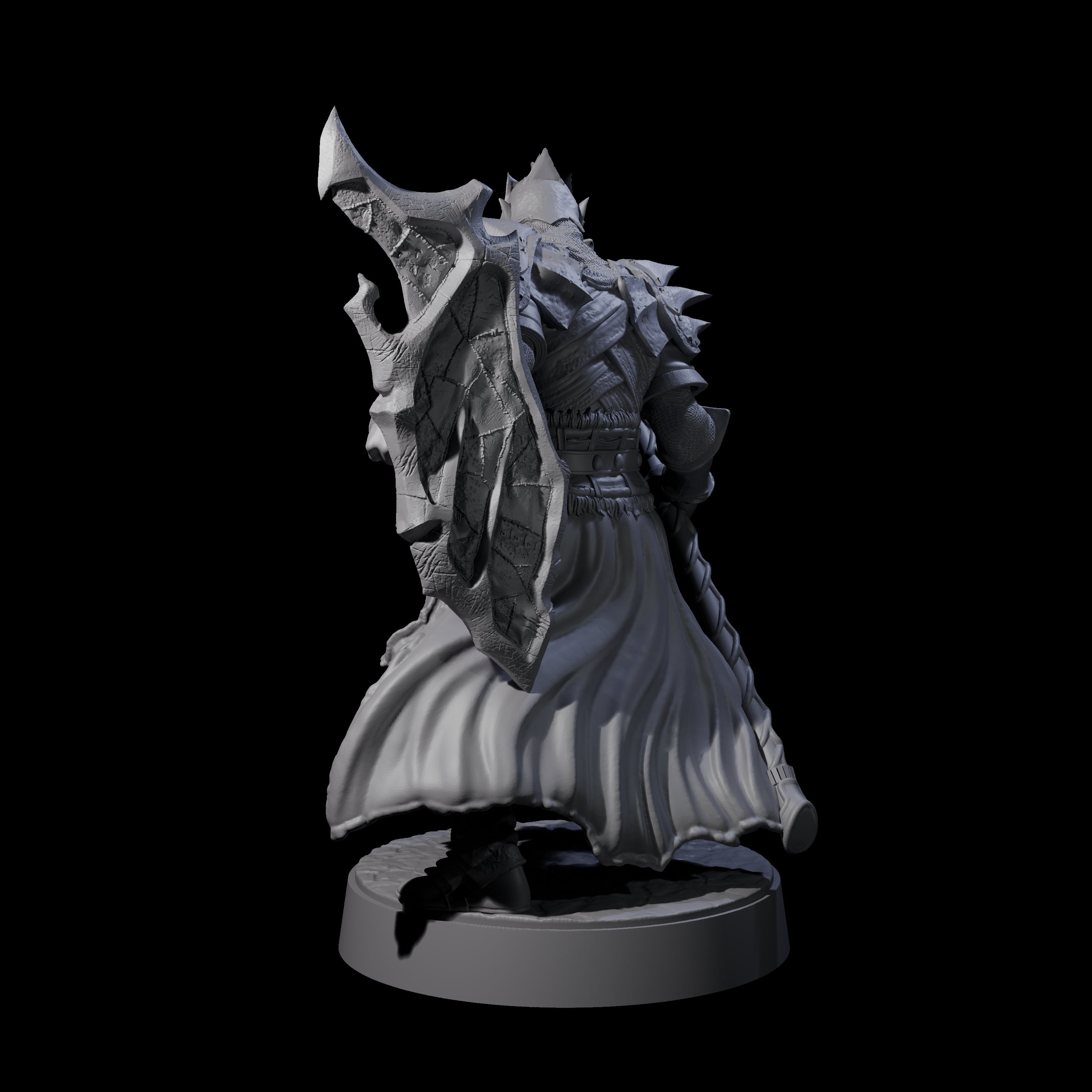 Grimacing Elf Spearman D Miniature for Dungeons and Dragons, Pathfinder or other TTRPGs