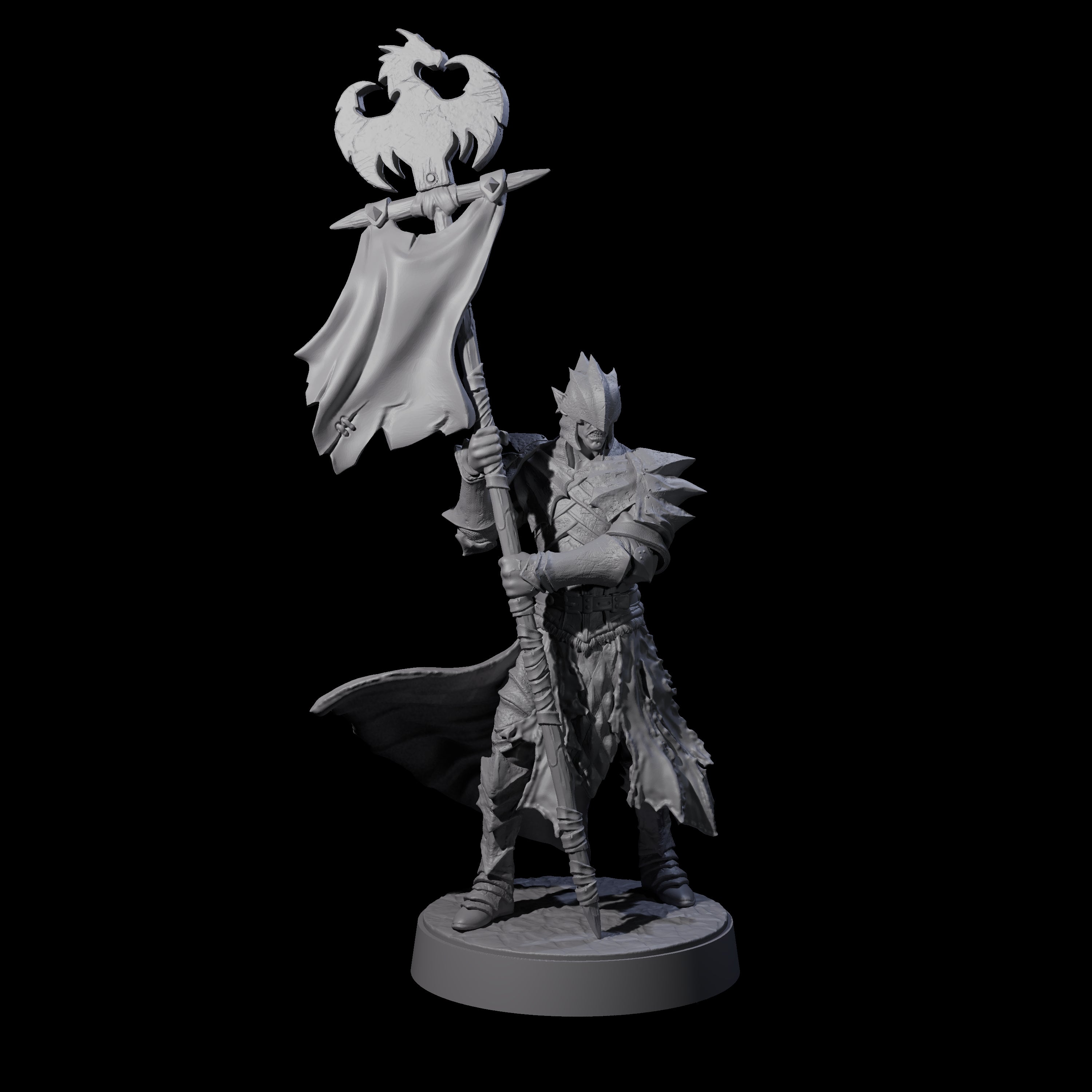 Grimacing Elf Spearman E Miniature for Dungeons and Dragons, Pathfinder or other TTRPGs