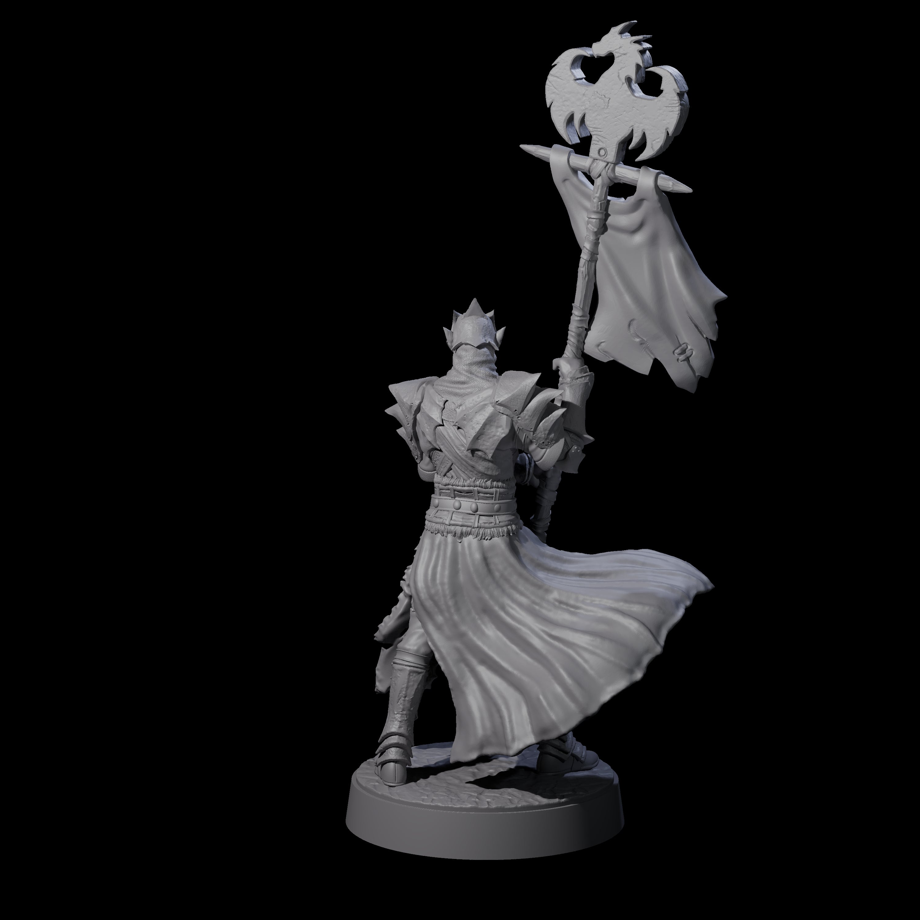 Grimacing Elf Spearman E Miniature for Dungeons and Dragons, Pathfinder or other TTRPGs
