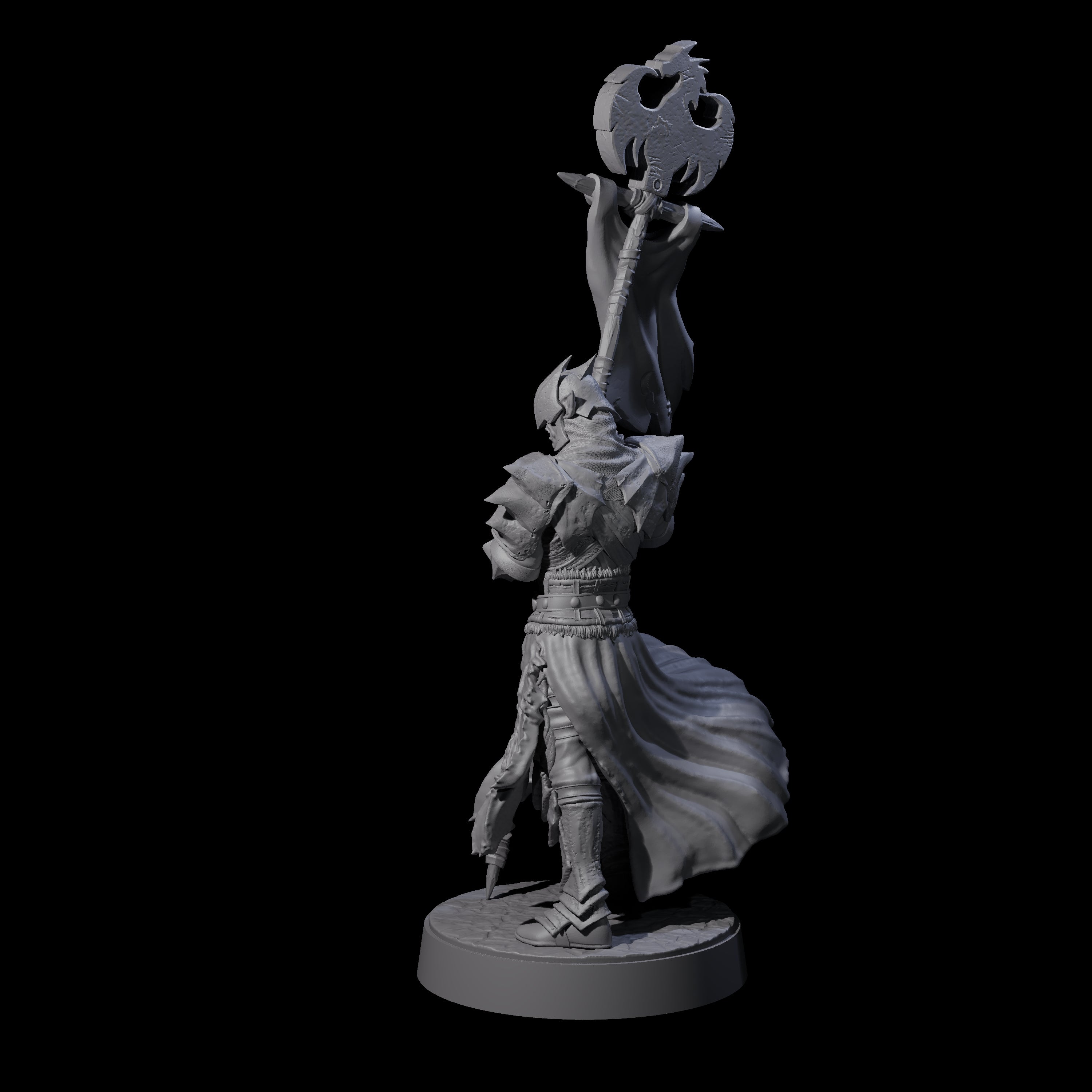 Grimacing Elf Spearman E Miniature for Dungeons and Dragons, Pathfinder or other TTRPGs