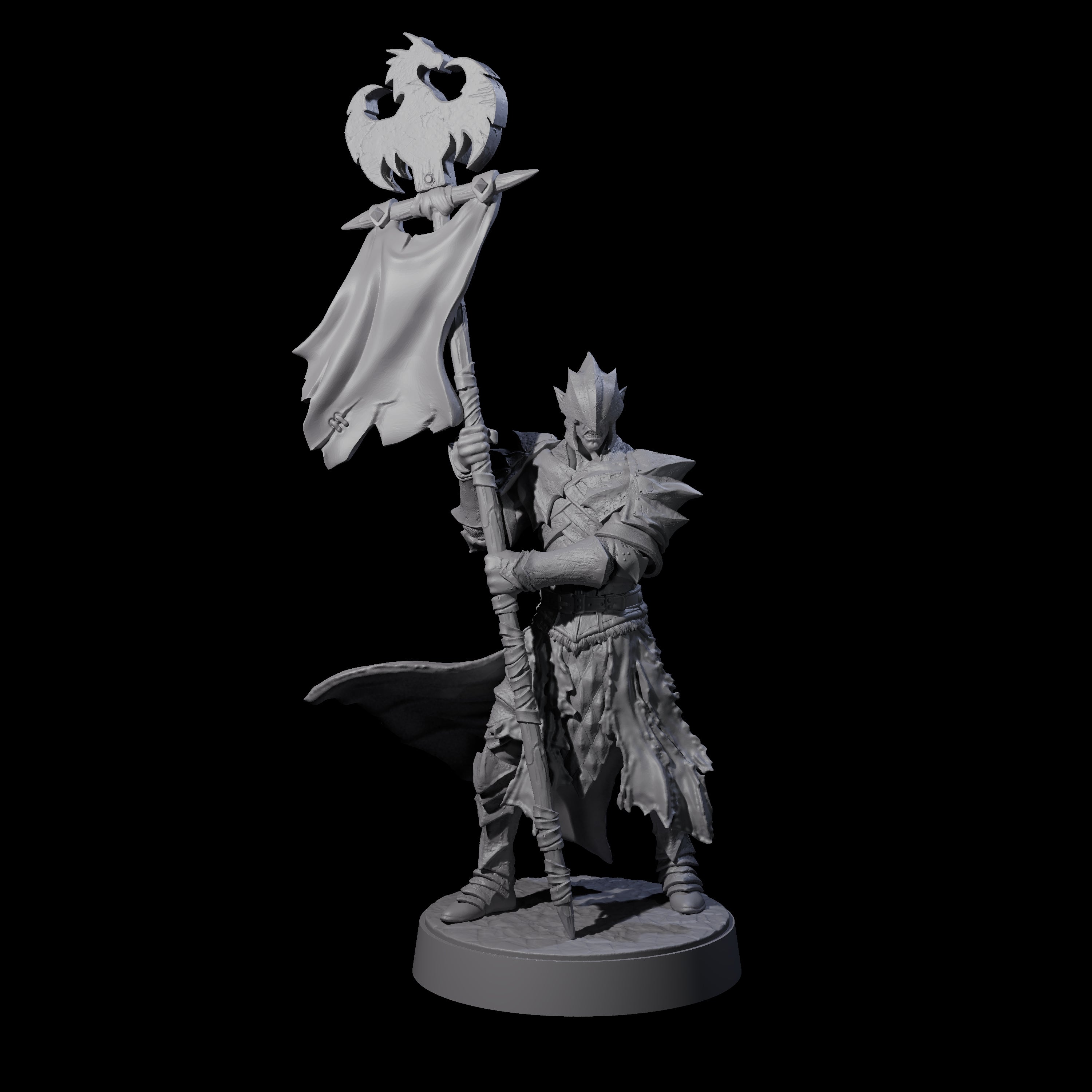 Grimacing Elf Spearman E Miniature for Dungeons and Dragons, Pathfinder or other TTRPGs