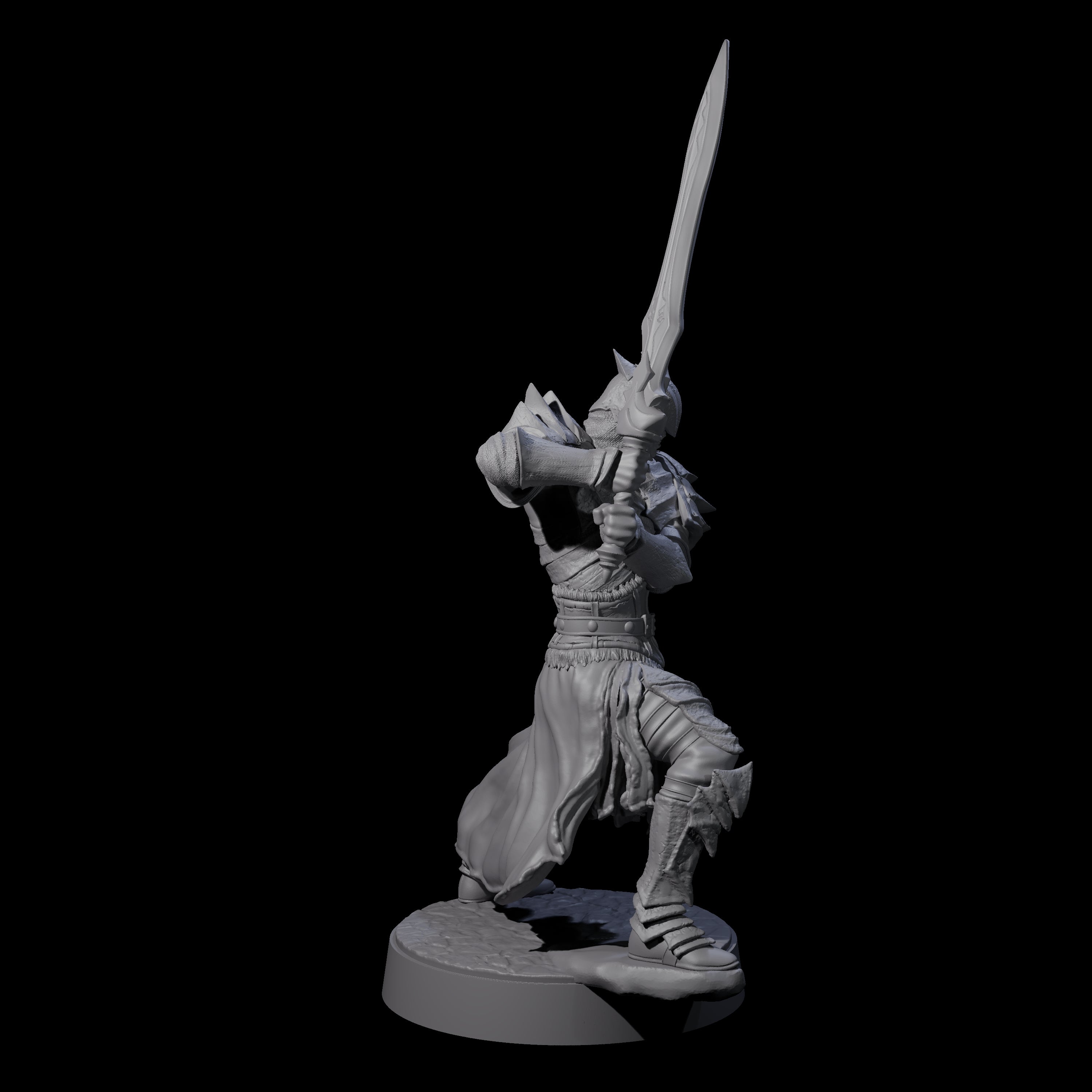 Grimacing Elf Spearman H Miniature for Dungeons and Dragons, Pathfinder or other TTRPGs