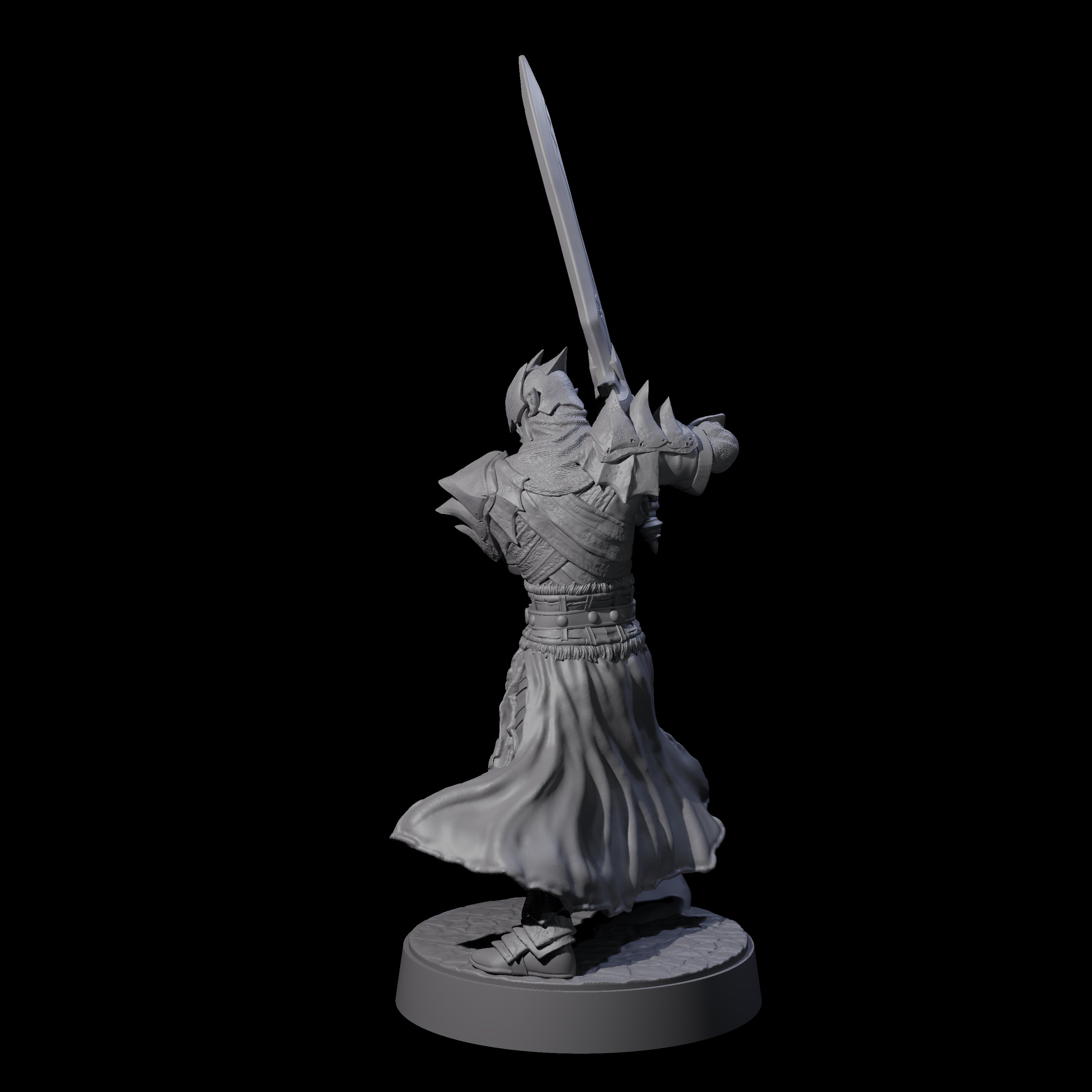 Grimacing Elf Spearman H Miniature for Dungeons and Dragons, Pathfinder or other TTRPGs