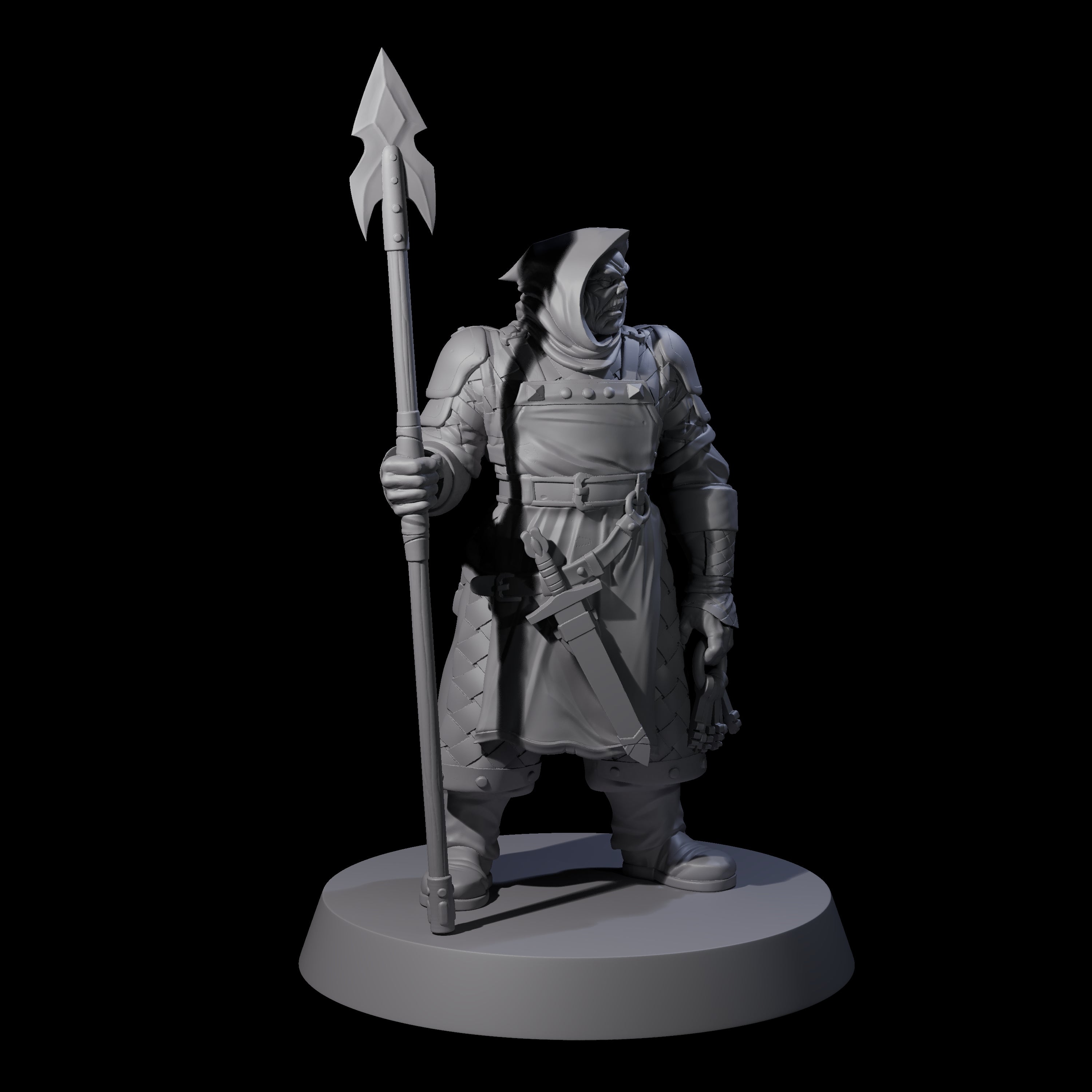 Grimacing Warden Miniature for Dungeons and Dragons, Pathfinder or other TTRPGs
