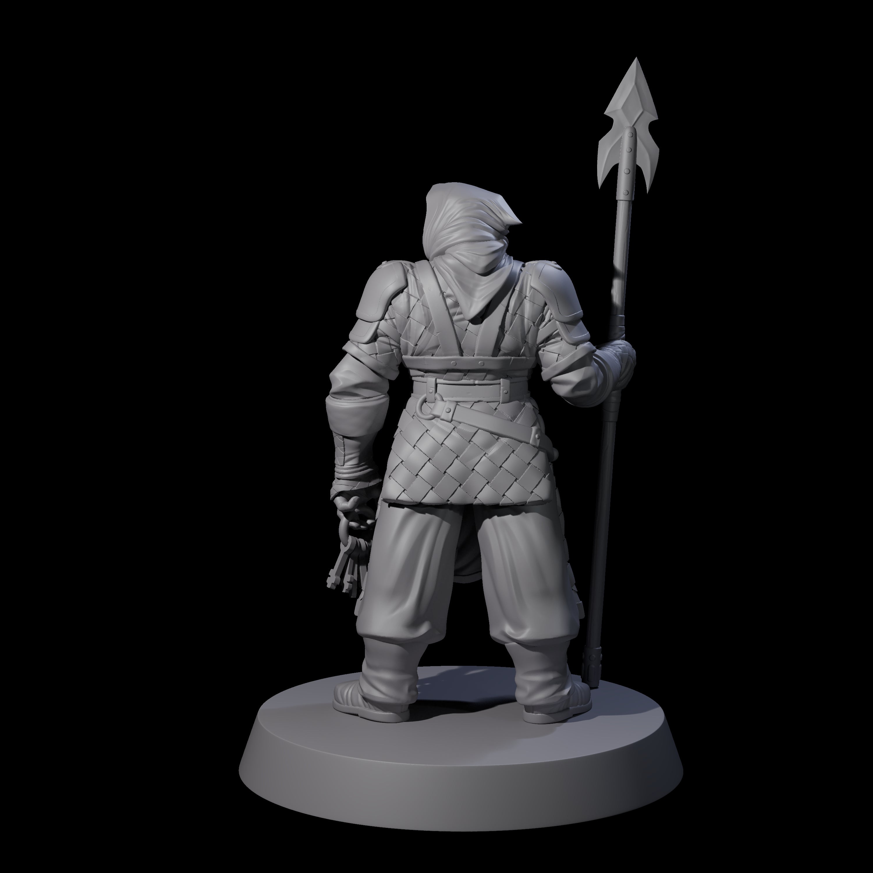 Grimacing Warden Miniature for Dungeons and Dragons, Pathfinder or other TTRPGs