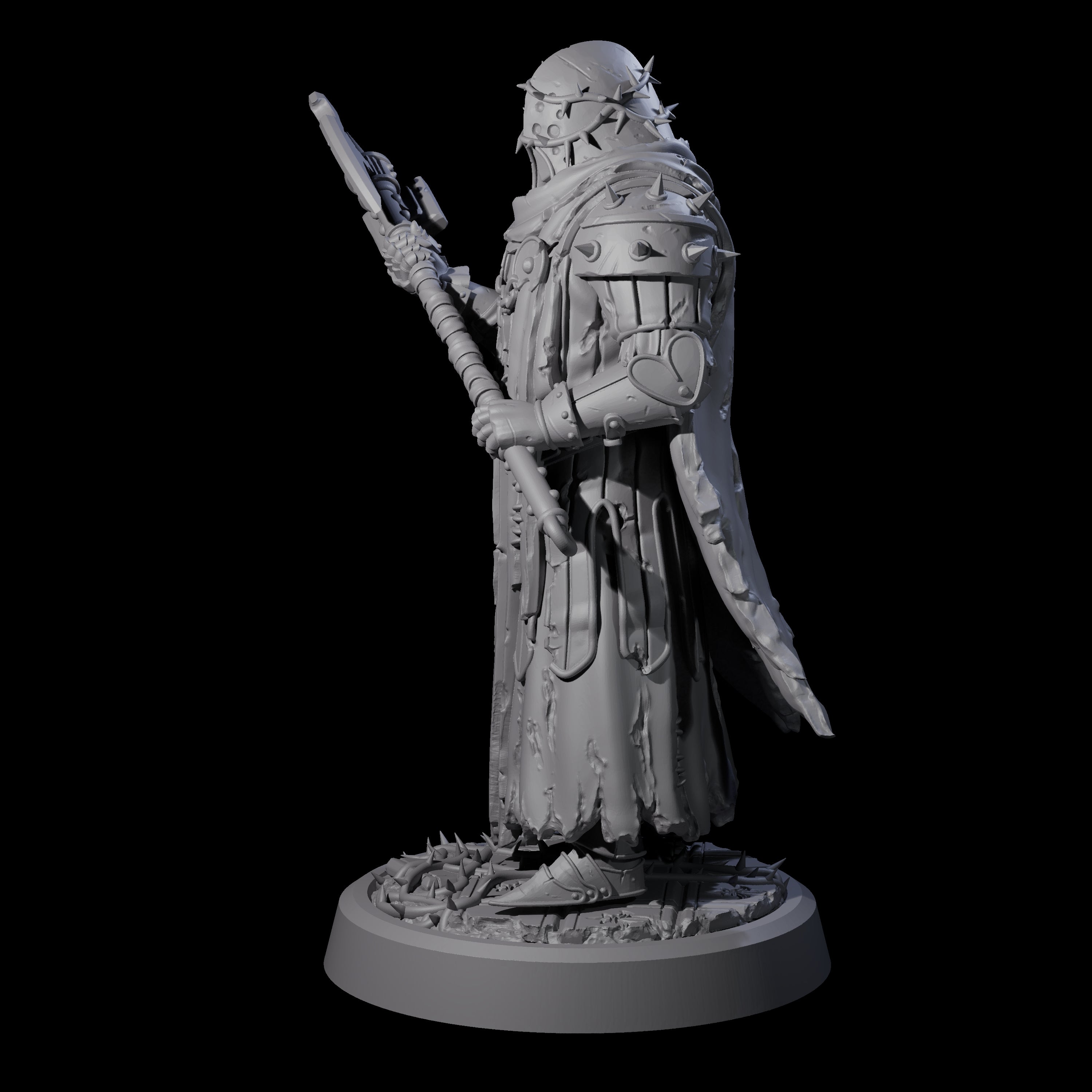 Grimdark Town Guardsman B Miniature for Dungeons and Dragons, Pathfinder or other TTRPGs