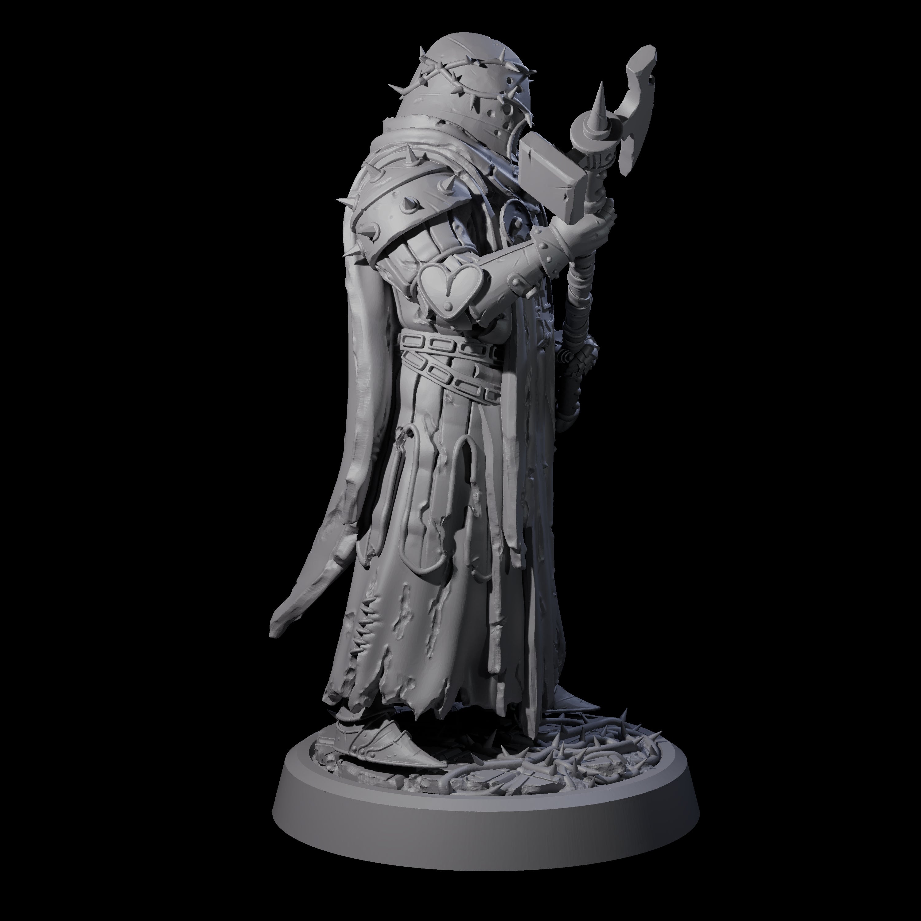 Grimdark Town Guardsman B Miniature for Dungeons and Dragons, Pathfinder or other TTRPGs