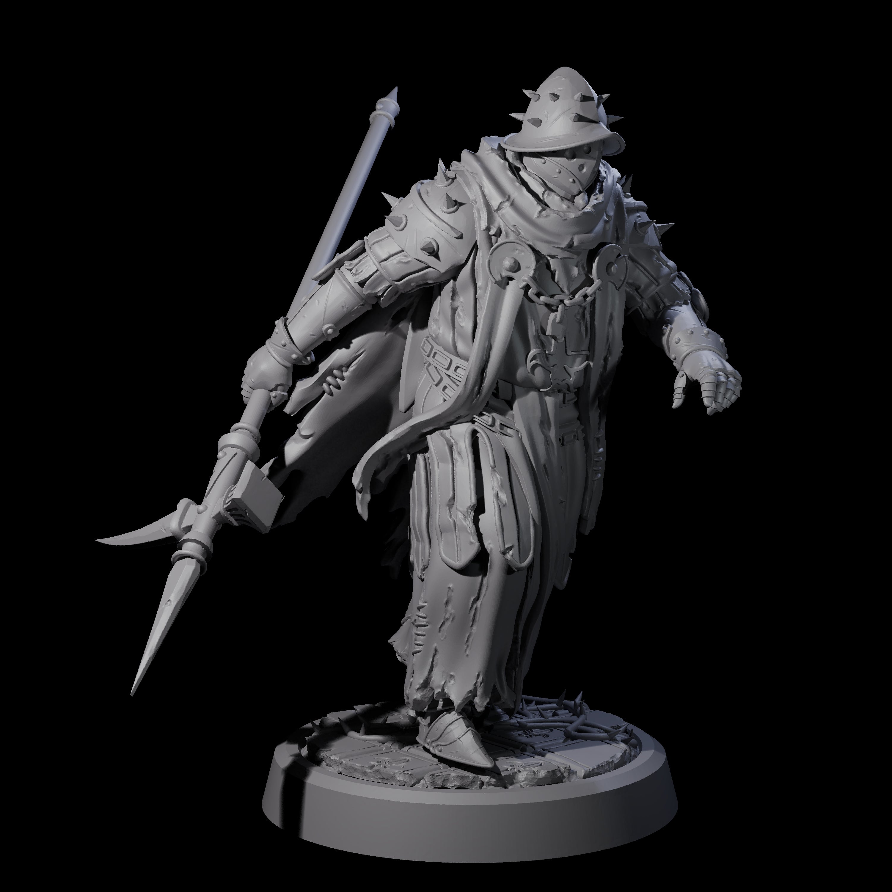 Grimdark Town Guardsman C Miniature for Dungeons and Dragons, Pathfinder or other TTRPGs