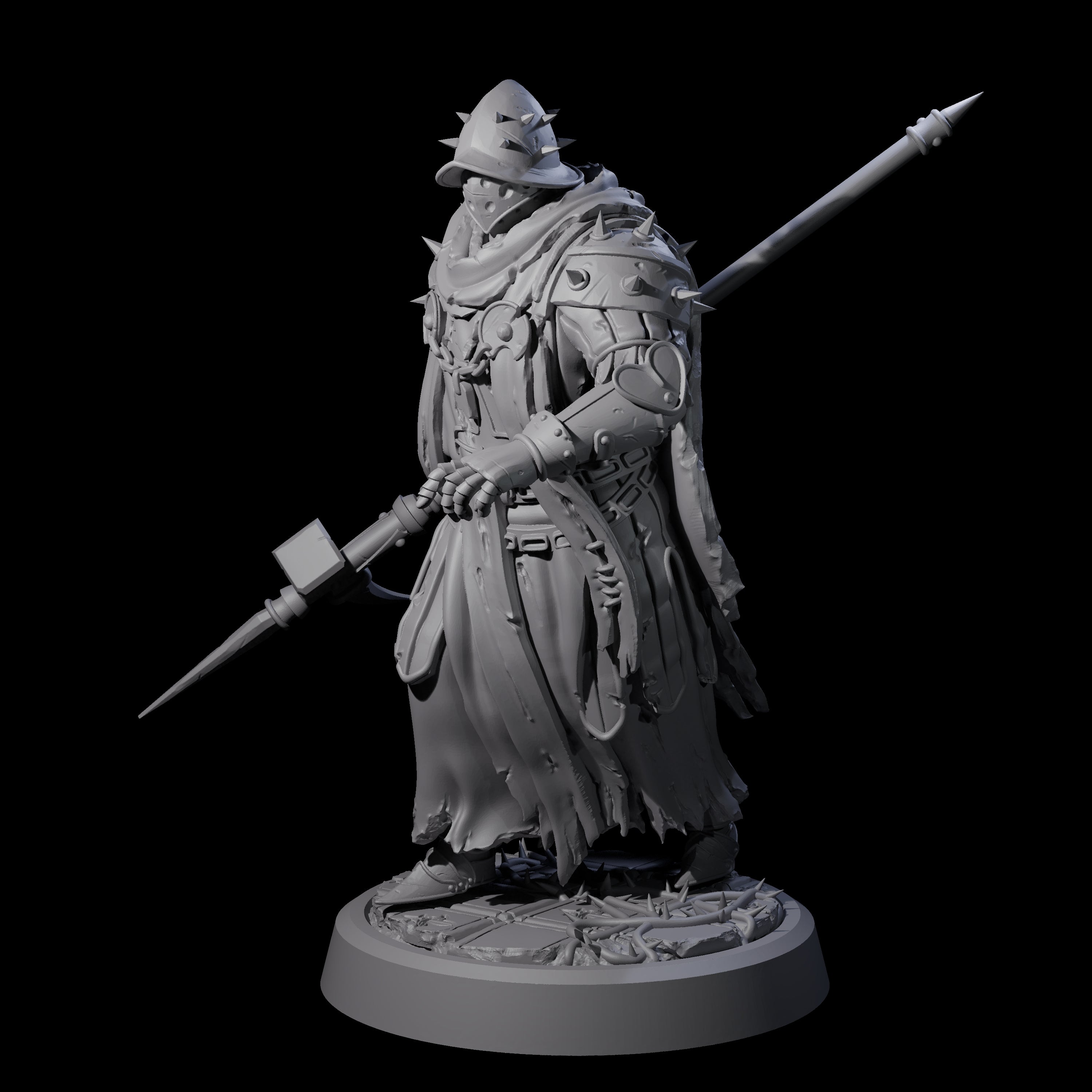 Grimdark Town Guardsman C Miniature for Dungeons and Dragons, Pathfinder or other TTRPGs