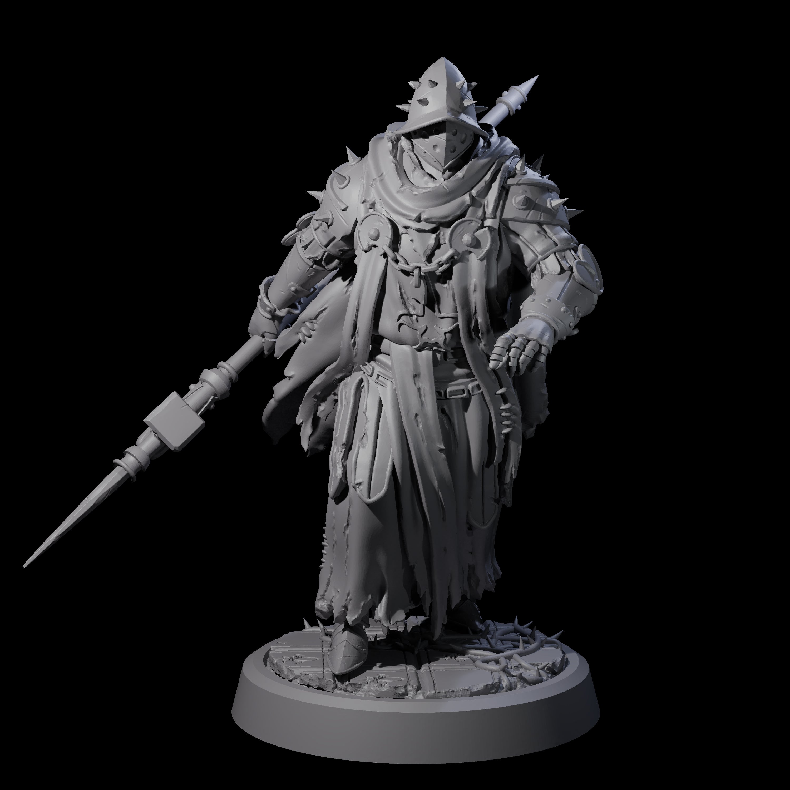 Grimdark Town Guardsman C Miniature for Dungeons and Dragons, Pathfinder or other TTRPGs