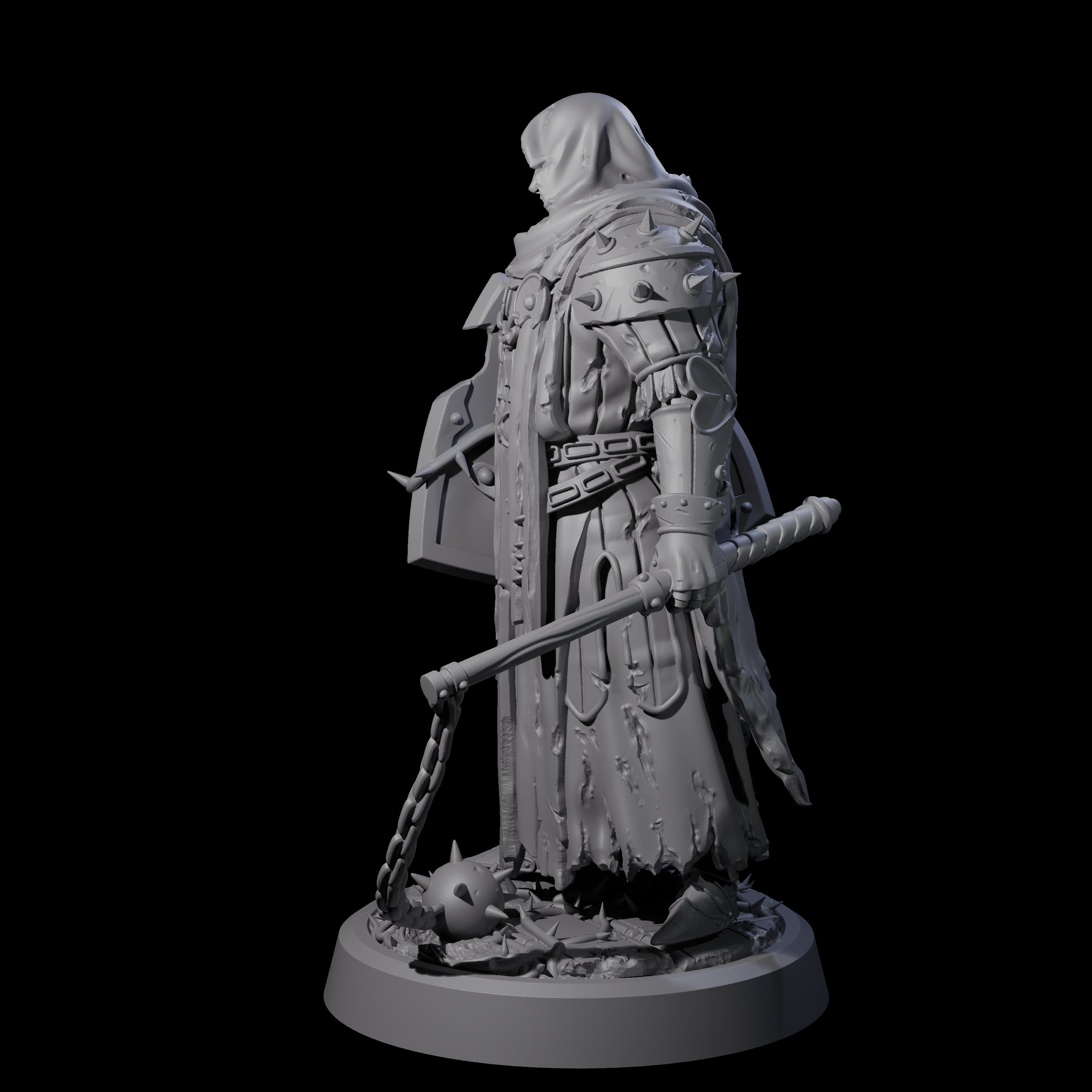 Grimdark Town Guardsman D Miniature for Dungeons and Dragons, Pathfinder or other TTRPGs