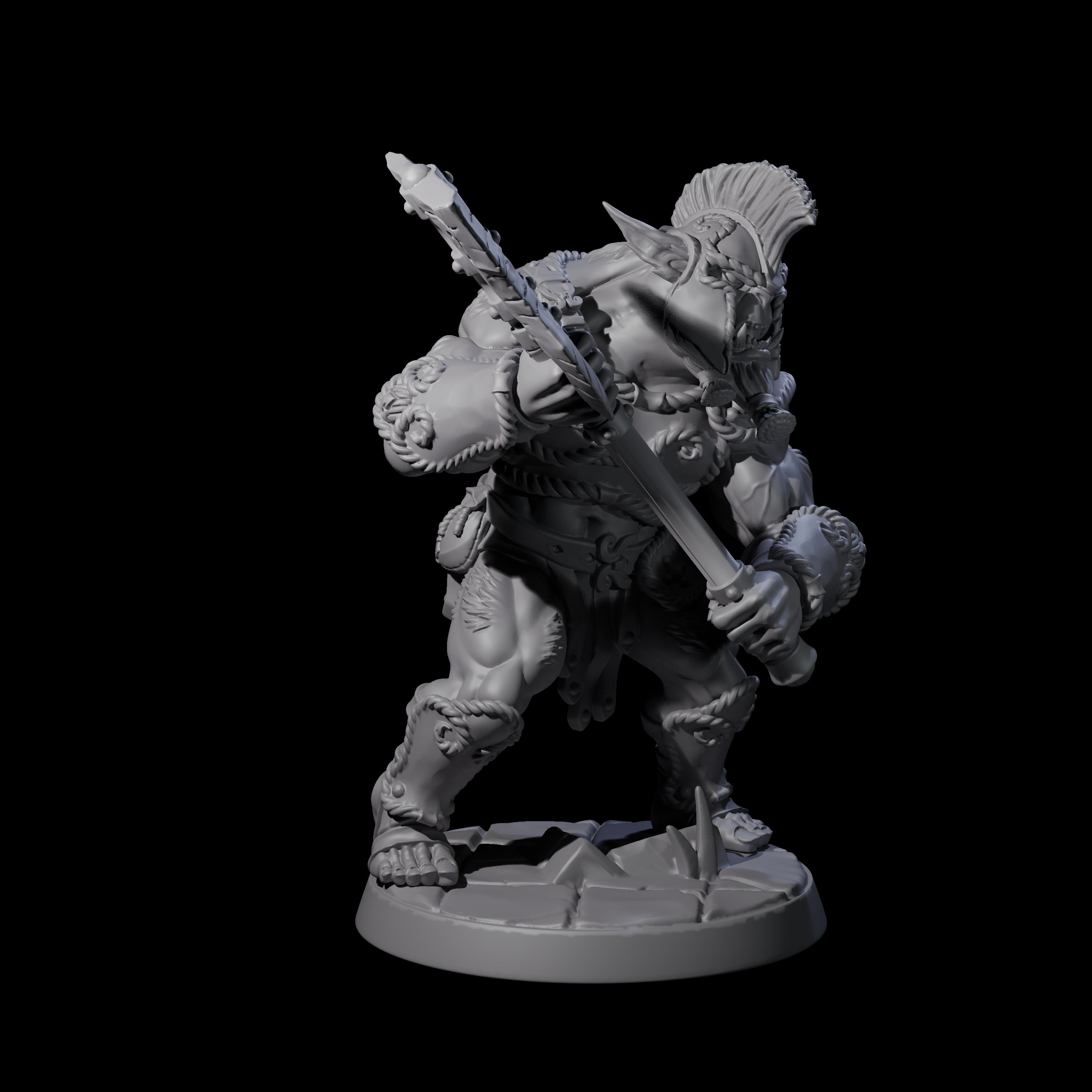 Grimy Bugbear D Miniature for Dungeons and Dragons, Pathfinder or other TTRPGs
