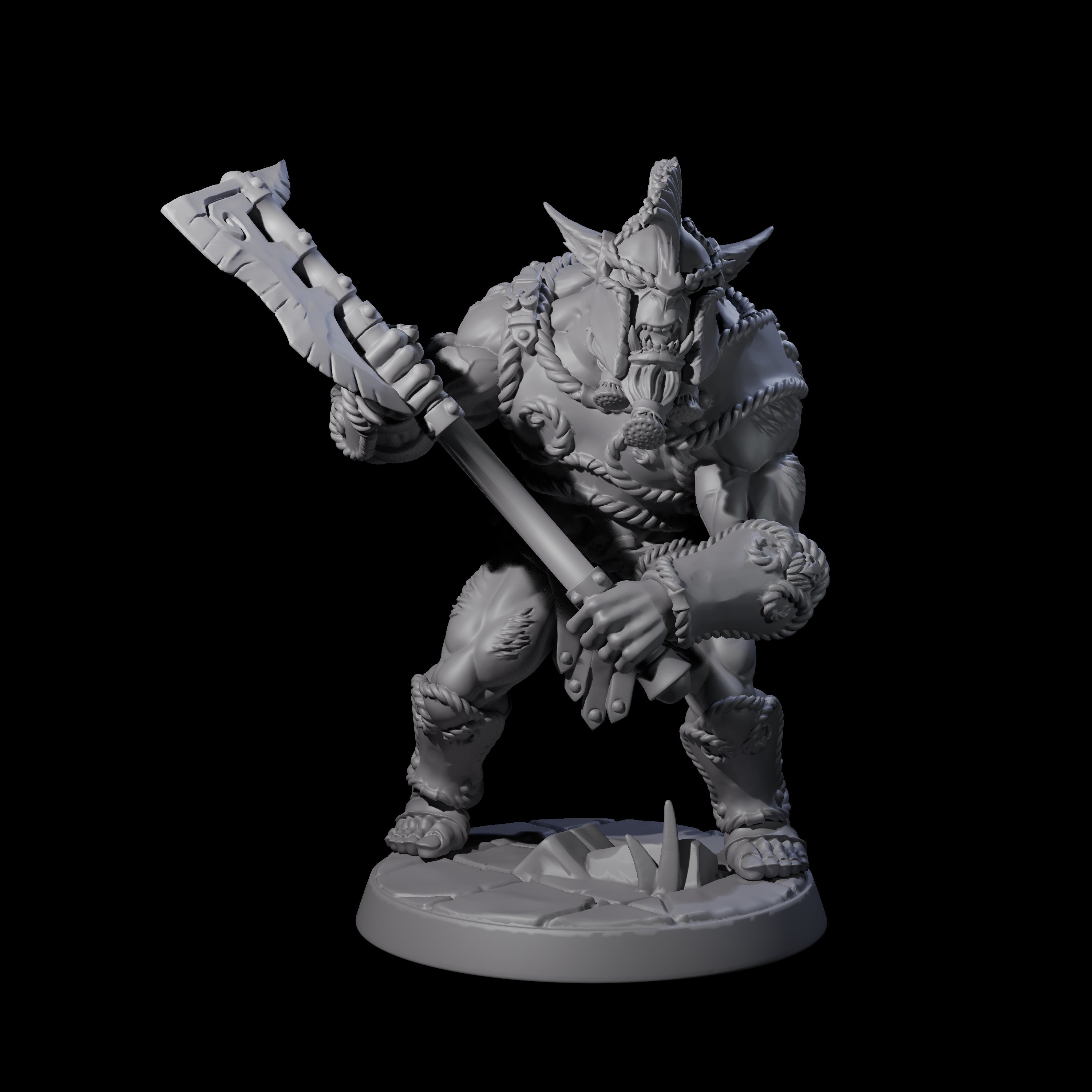 Grimy Bugbear D Miniature for Dungeons and Dragons, Pathfinder or other TTRPGs