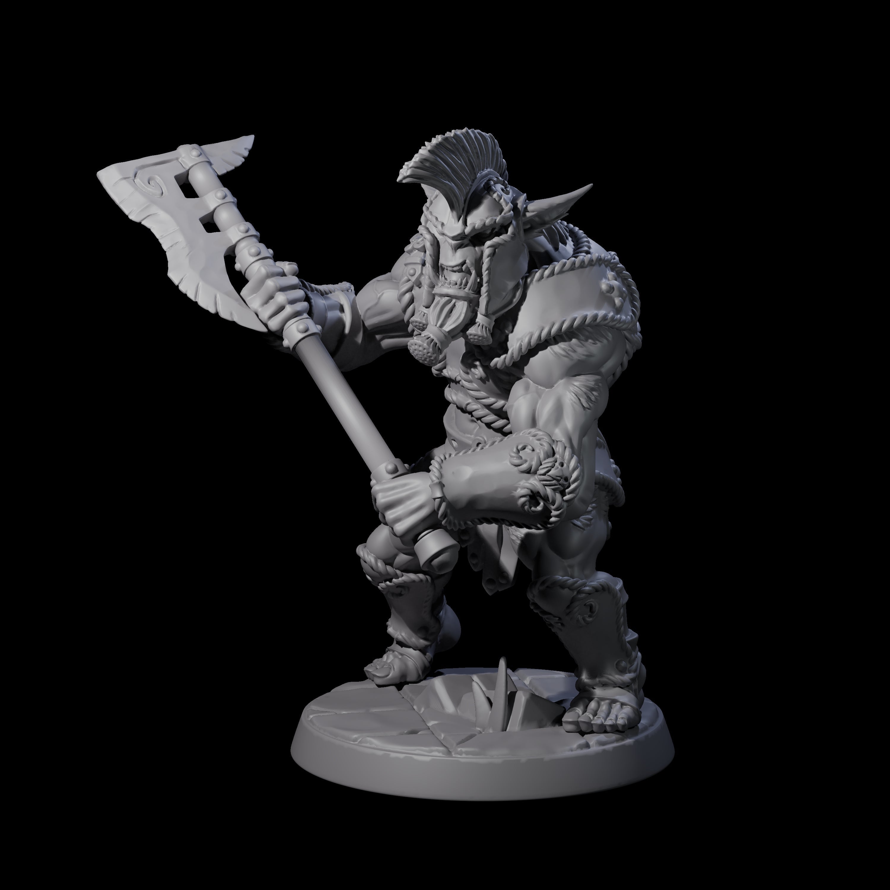 Grimy Bugbear D Miniature for Dungeons and Dragons, Pathfinder or other TTRPGs