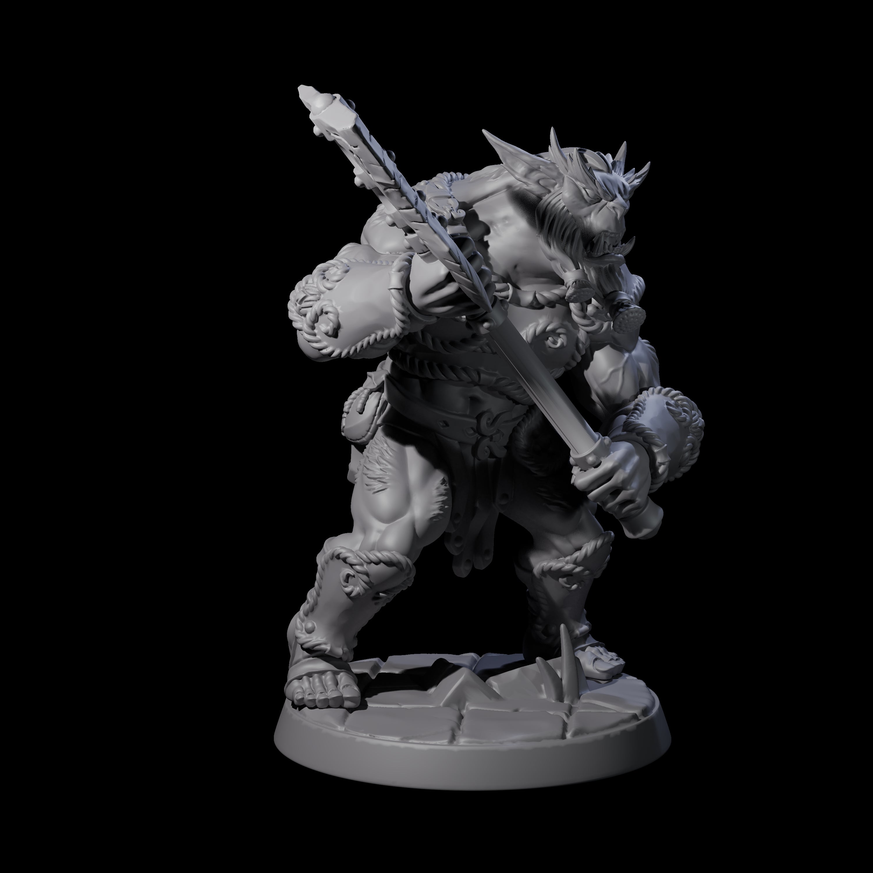 Grimy Bugbear D Miniature for Dungeons and Dragons, Pathfinder or other TTRPGs