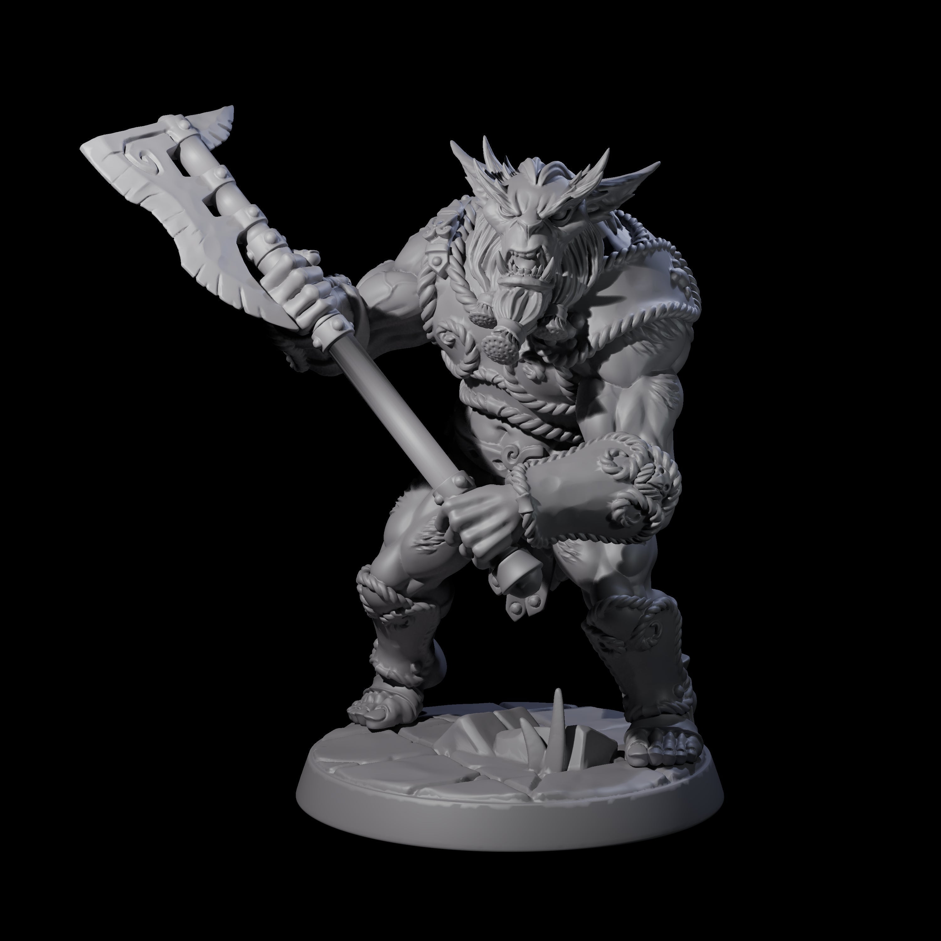 Grimy Bugbear D Miniature for Dungeons and Dragons, Pathfinder or other TTRPGs