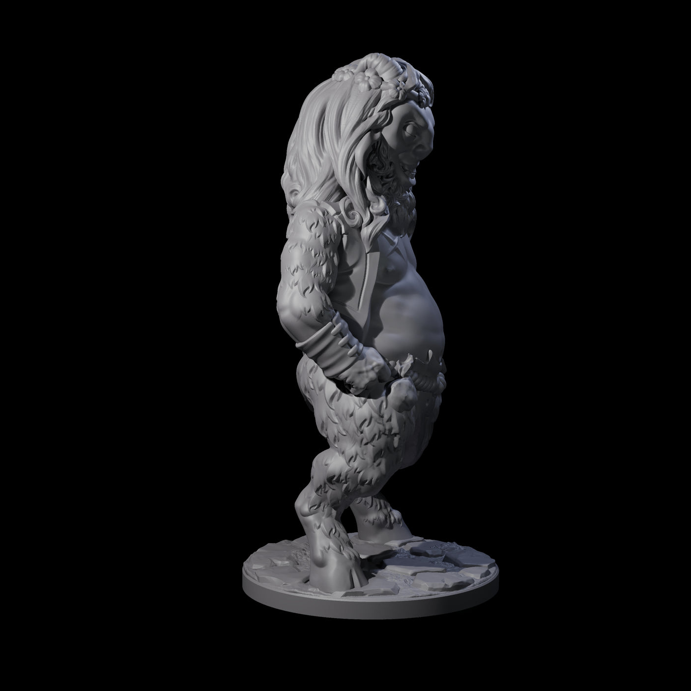 Grin Cracking Satyr Faun Miniature for Dungeons and Dragons, Pathfinder or other TTRPGs