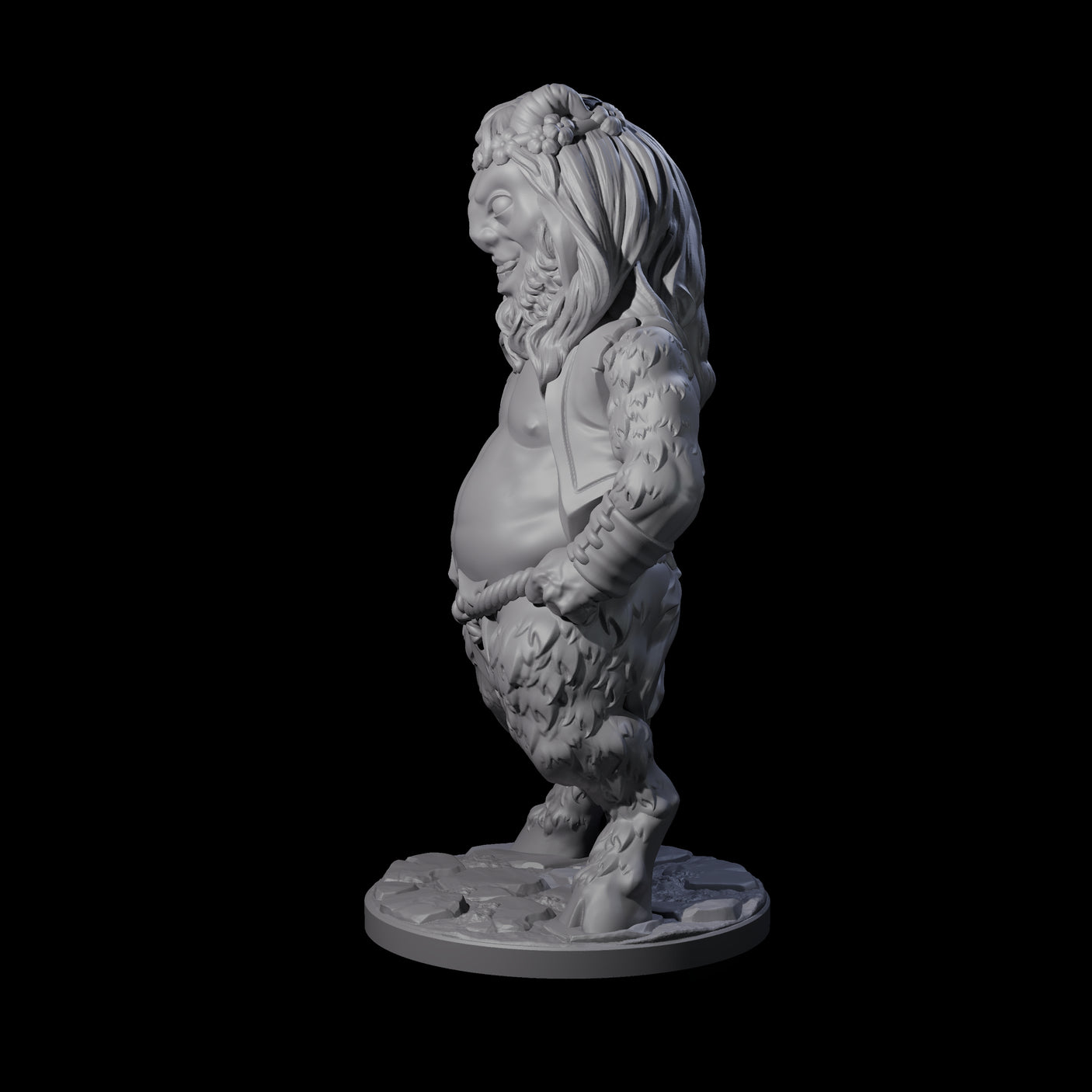 Grin Cracking Satyr Faun Miniature for Dungeons and Dragons, Pathfinder or other TTRPGs