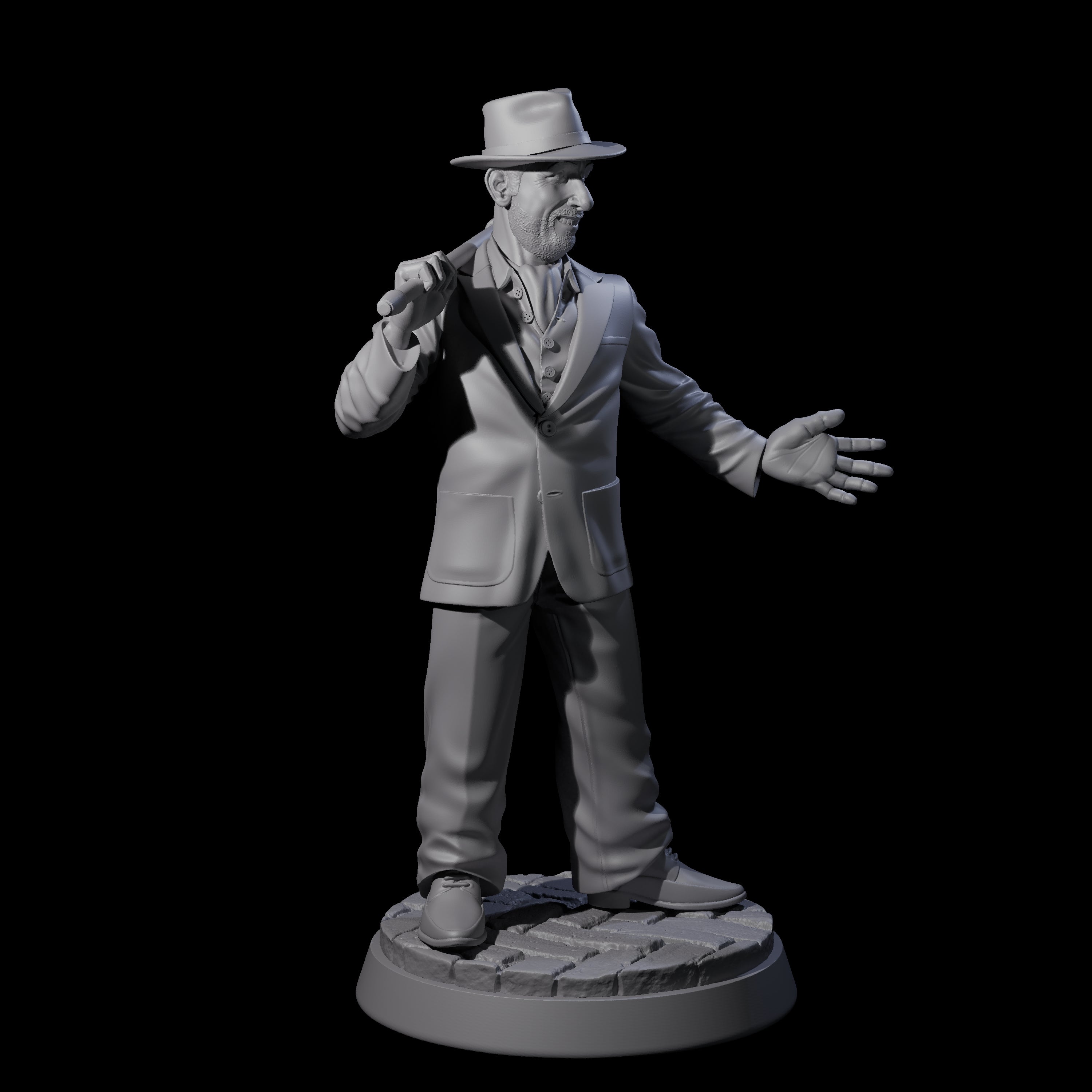 Grinning Confidence Trickster Miniature for Dungeons and Dragons, Pathfinder or other TTRPGs