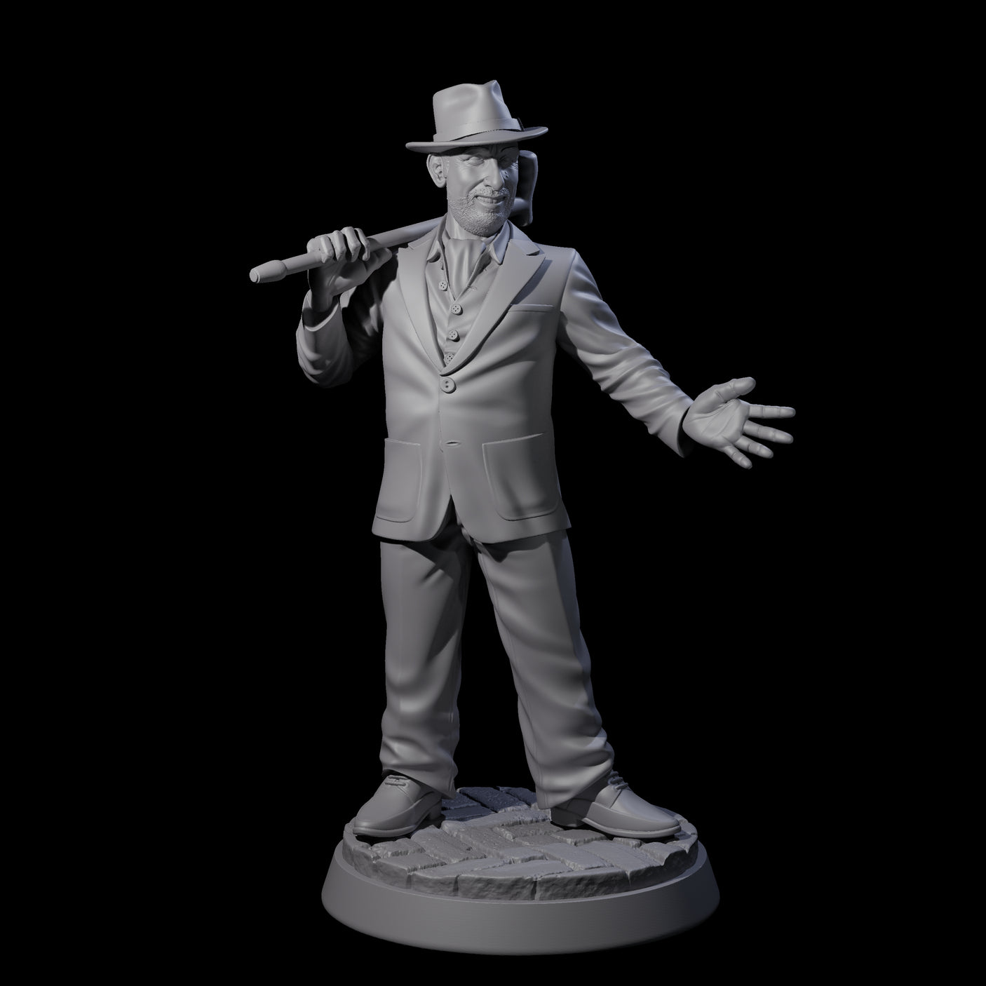 Grinning Confidence Trickster Miniature for Dungeons and Dragons, Pathfinder or other TTRPGs