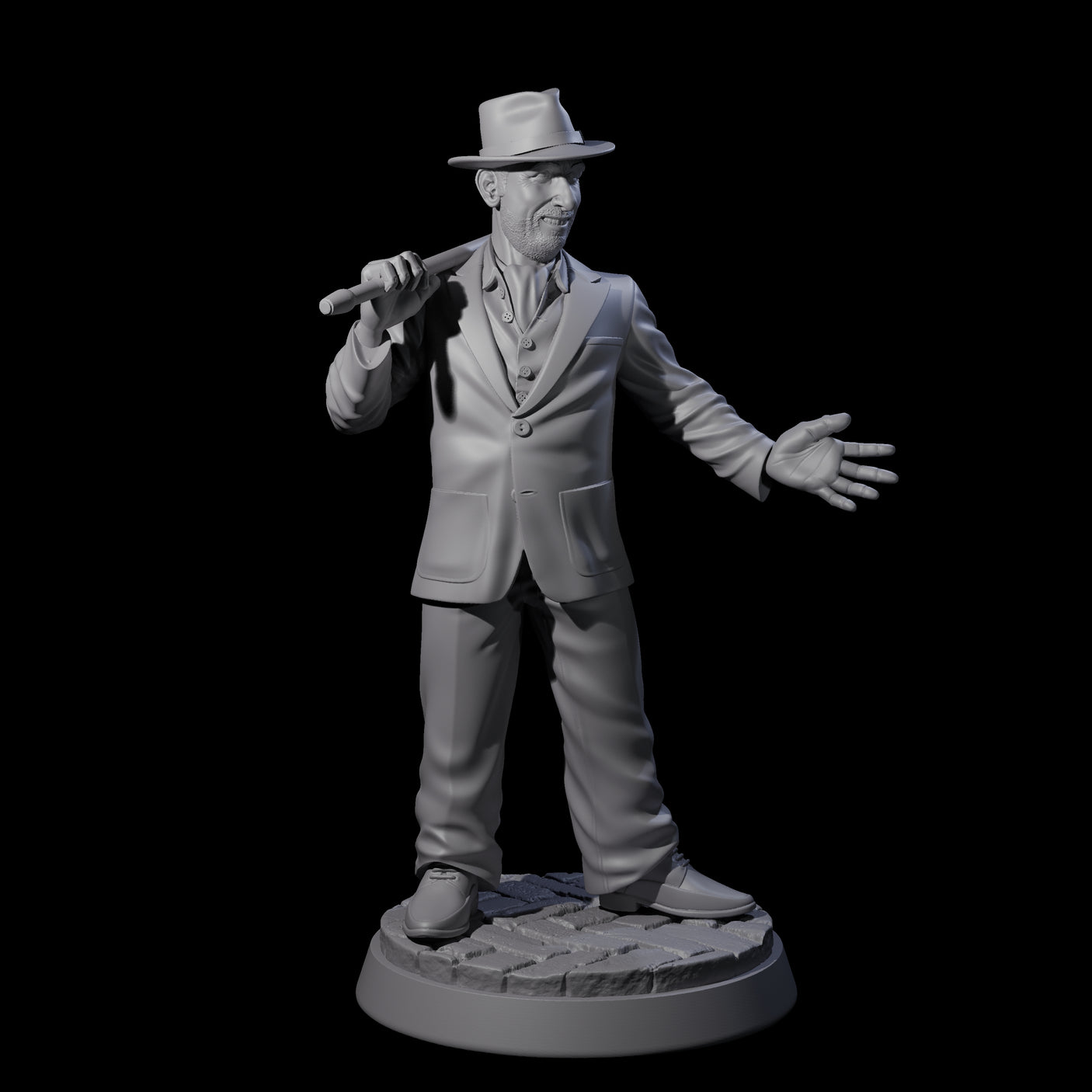Grinning Confidence Trickster Miniature for Dungeons and Dragons, Pathfinder or other TTRPGs