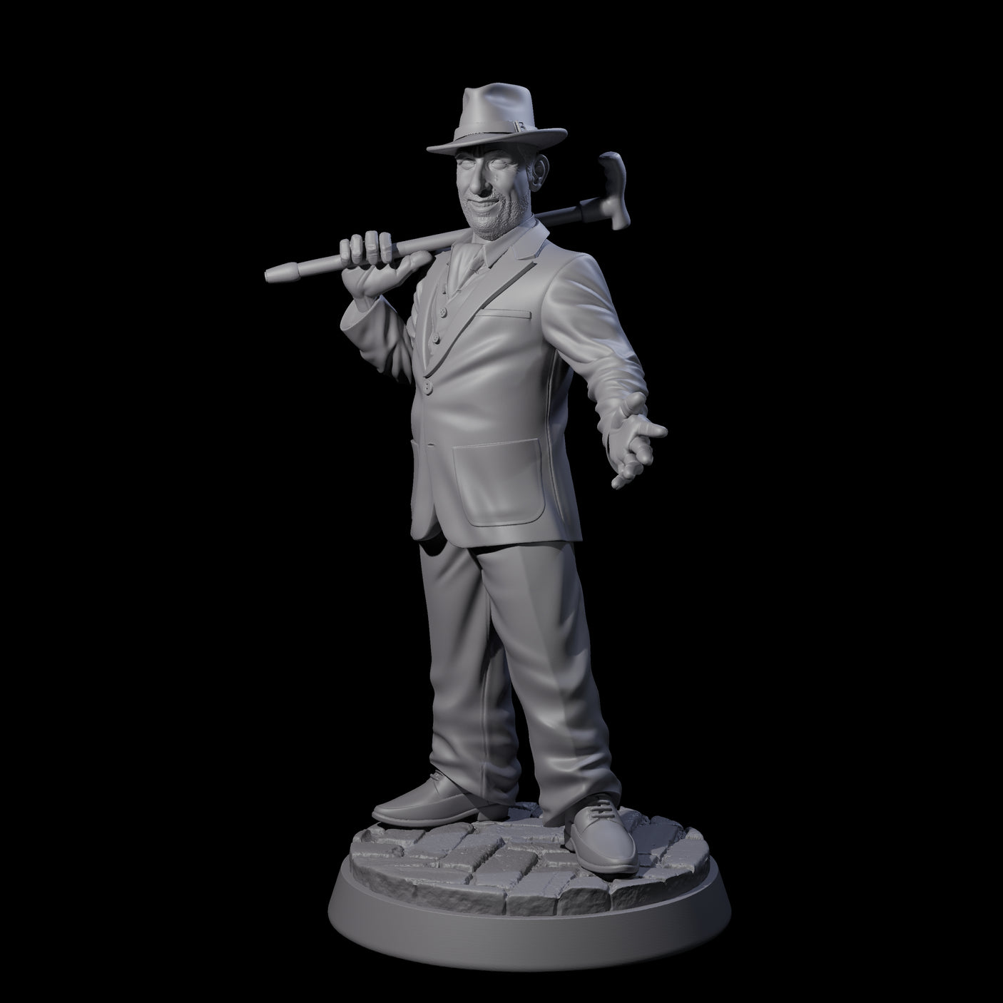 Grinning Confidence Trickster Miniature for Dungeons and Dragons, Pathfinder or other TTRPGs