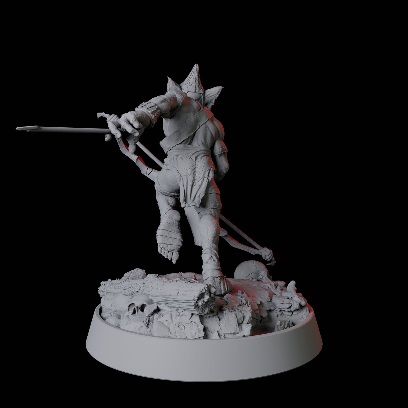 Grinning Goblin Archer Miniature for Dungeons and Dragons, Pathfinder or other TTRPGs