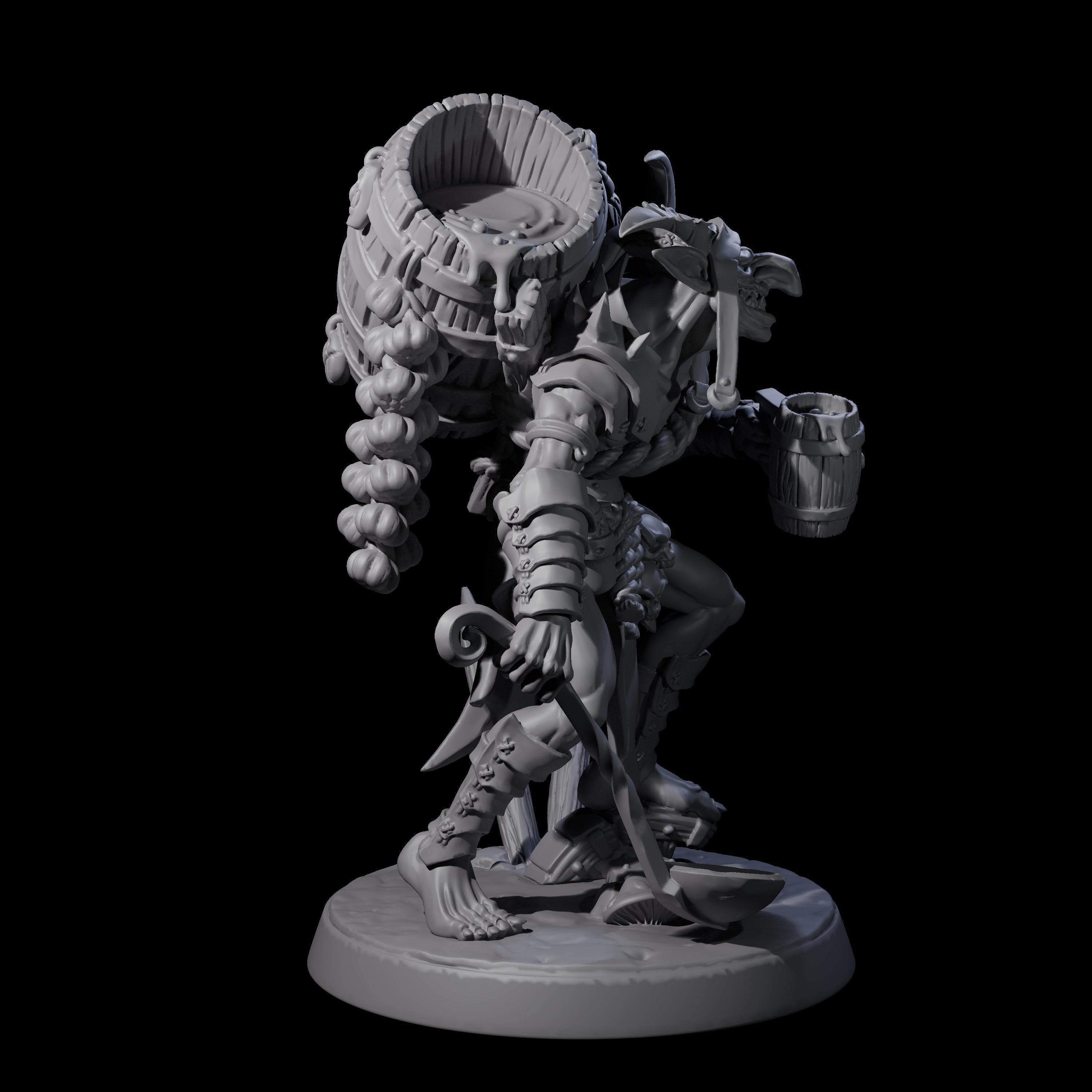 Grinning Hobgoblin Brewmaster Miniature for Dungeons and Dragons, Pathfinder or other TTRPGs