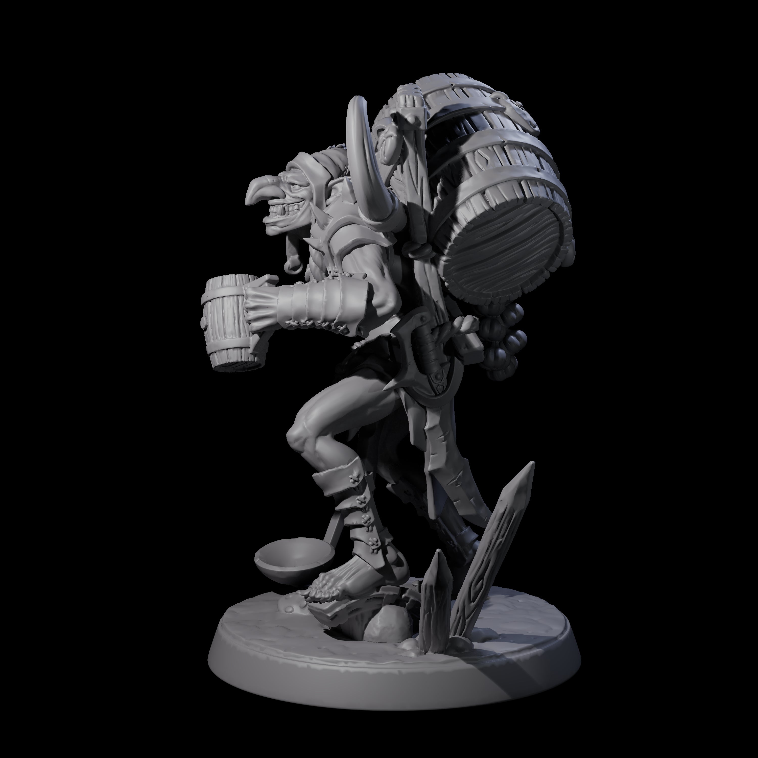Grinning Hobgoblin Brewmaster Miniature for Dungeons and Dragons, Pathfinder or other TTRPGs