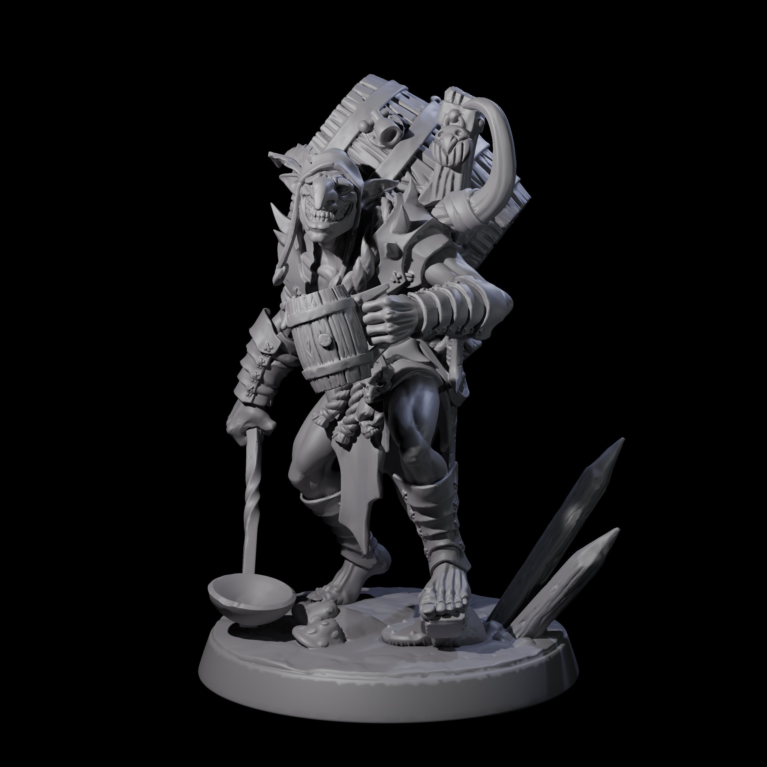 Grinning Hobgoblin Brewmaster Miniature for Dungeons and Dragons, Pathfinder or other TTRPGs