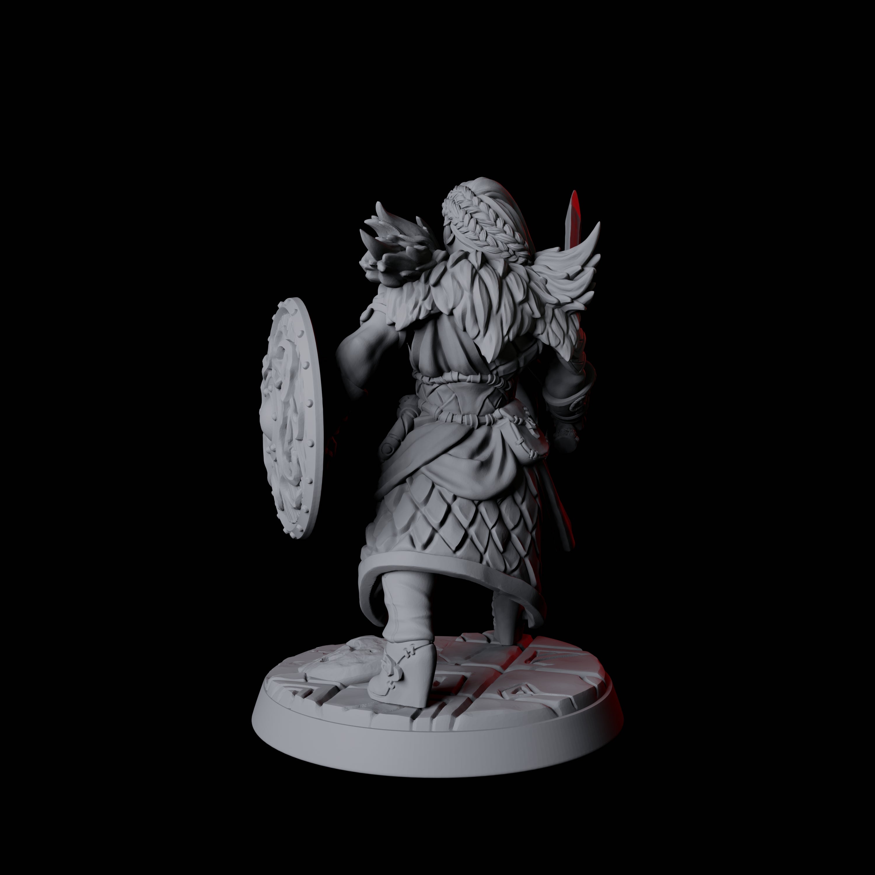 Grinning North Womanman Berserker Miniature for Dungeons and Dragons, Pathfinder or other TTRPGs